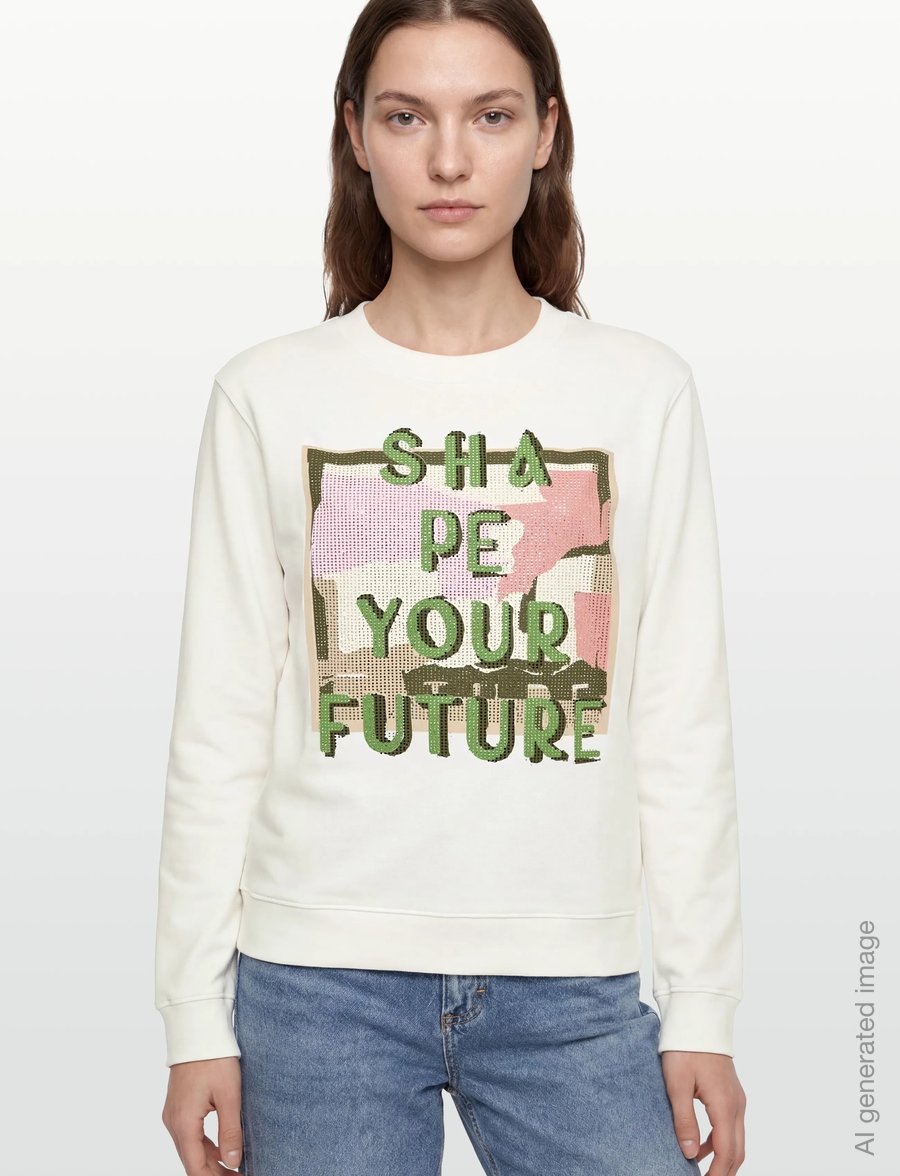 MOS MOSH - MMAtika O-LS Glam Sweatshirt - modetrender - white - 3