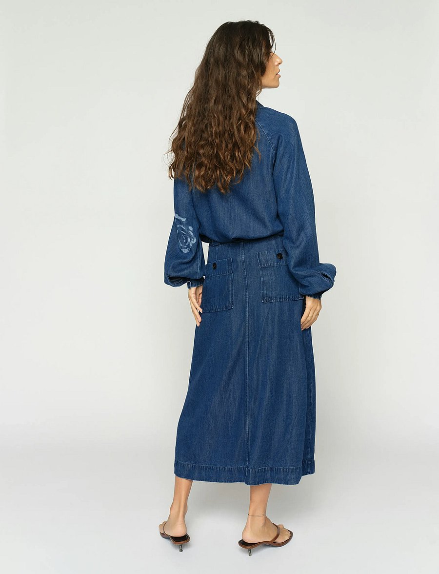 MOS MOSH - MMKoda Dinem Skirt - spódnice dżinsowe - dark blue - 3