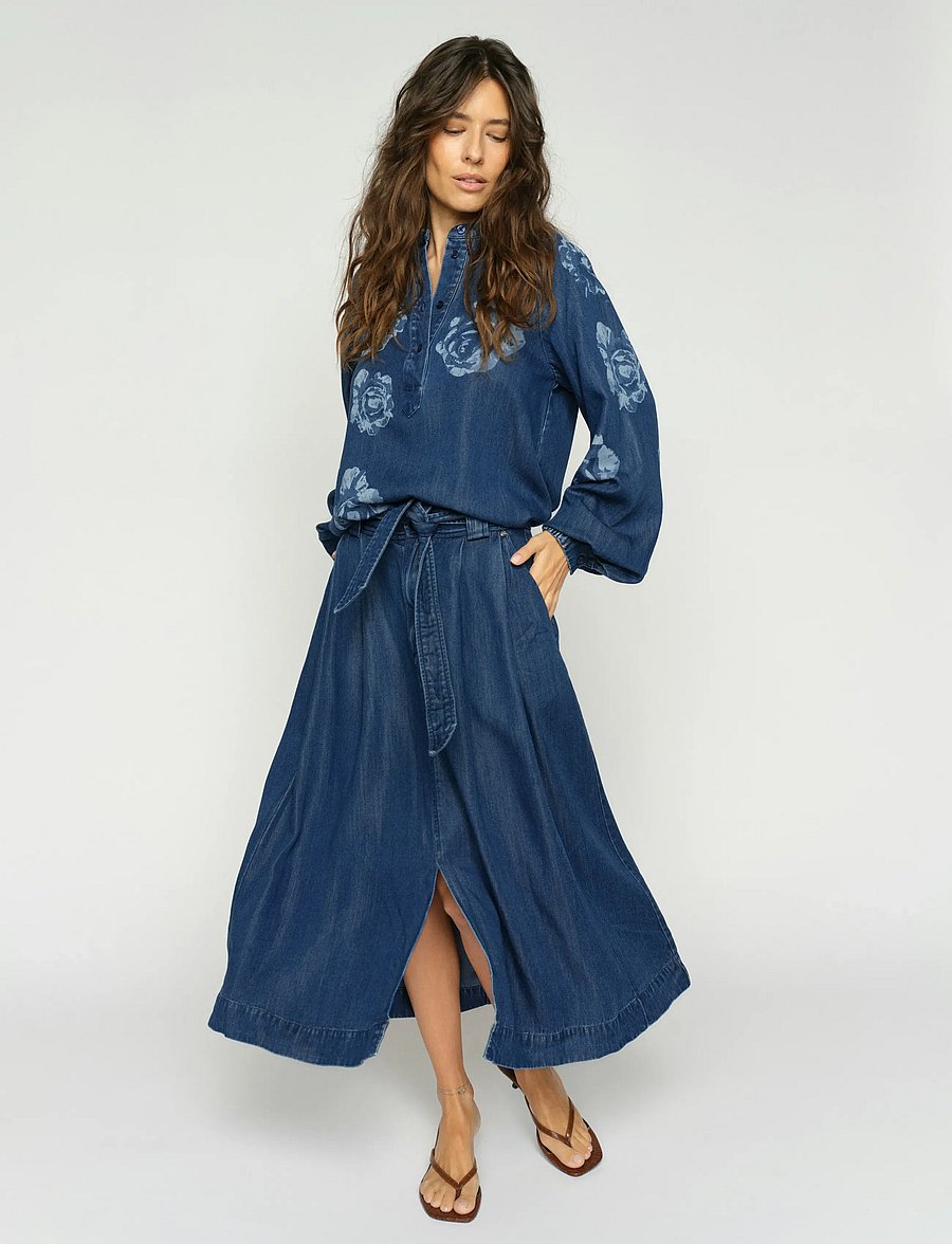 MOS MOSH - MMKoda Dinem Skirt - spódnice dżinsowe - dark blue - 4