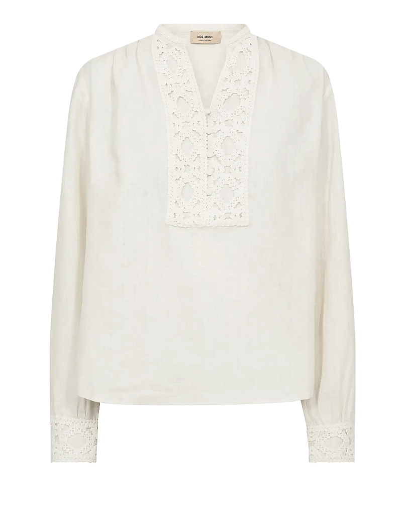 MOS MOSH - MMEvanda ls Blouse - long sleeved blouses - ecru - 1