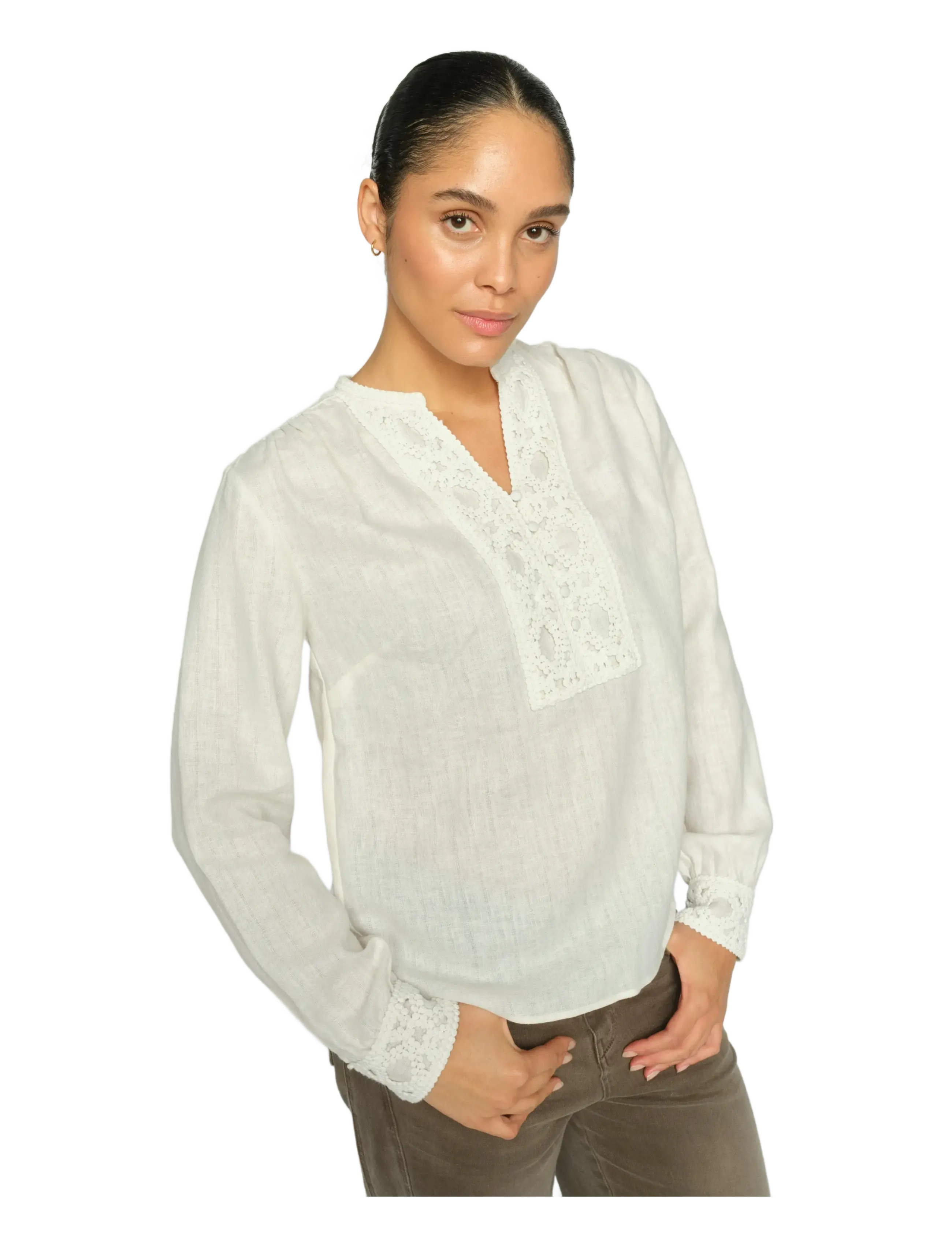MOS MOSH - MMEvanda ls Blouse - langärmelige blusen - ecru - 3