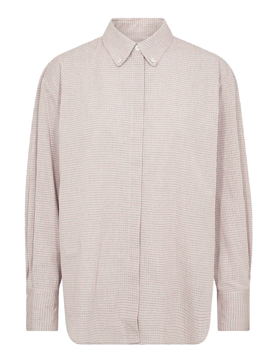 MOS MOSH - MMBritze Check Shirt - langærmede skjorter - dusty rose - 1