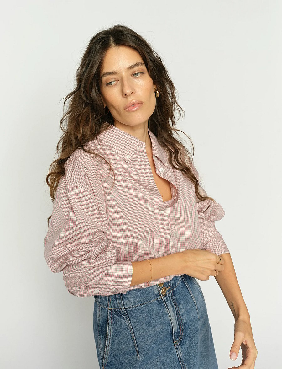 MOS MOSH - MMBritze Check Shirt - langærmede skjorter - dusty rose - 3