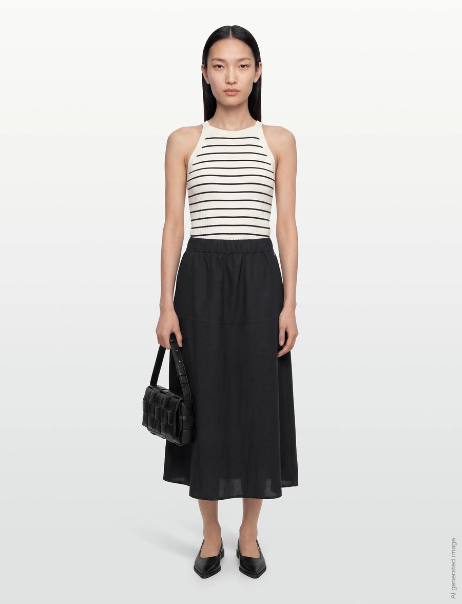 MOS MOSH - MMEllaja Alexis Skirt - midi-röcke - black - 0