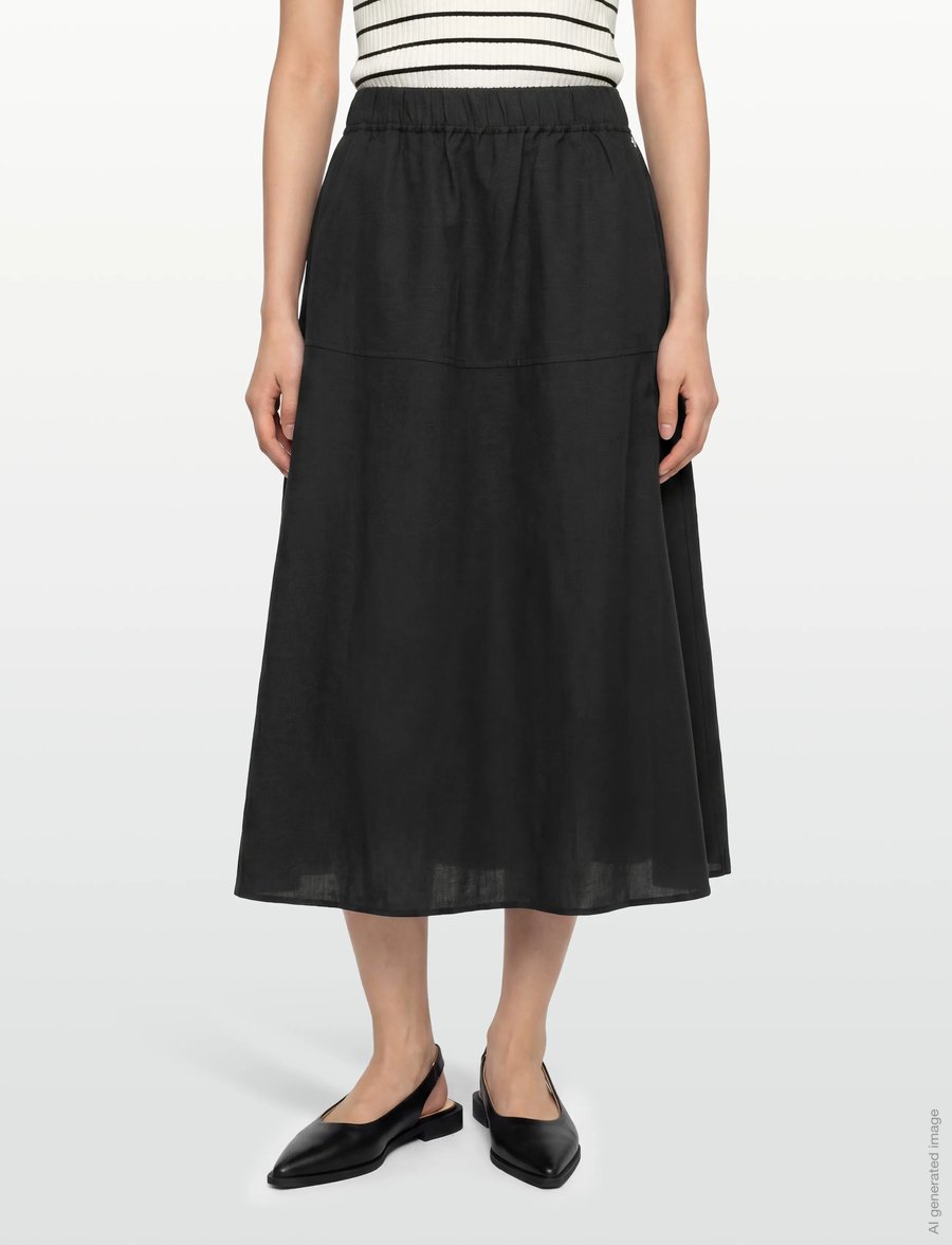 MOS MOSH - MMEllaja Alexis Skirt - midi-röcke - black - 3