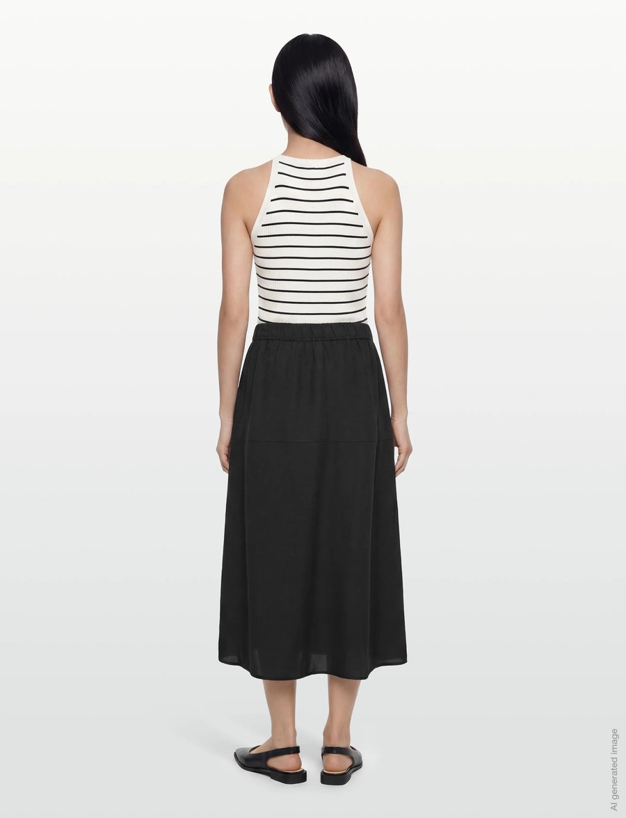MOS MOSH - MMEllaja Alexis Skirt - midi-röcke - black - 4