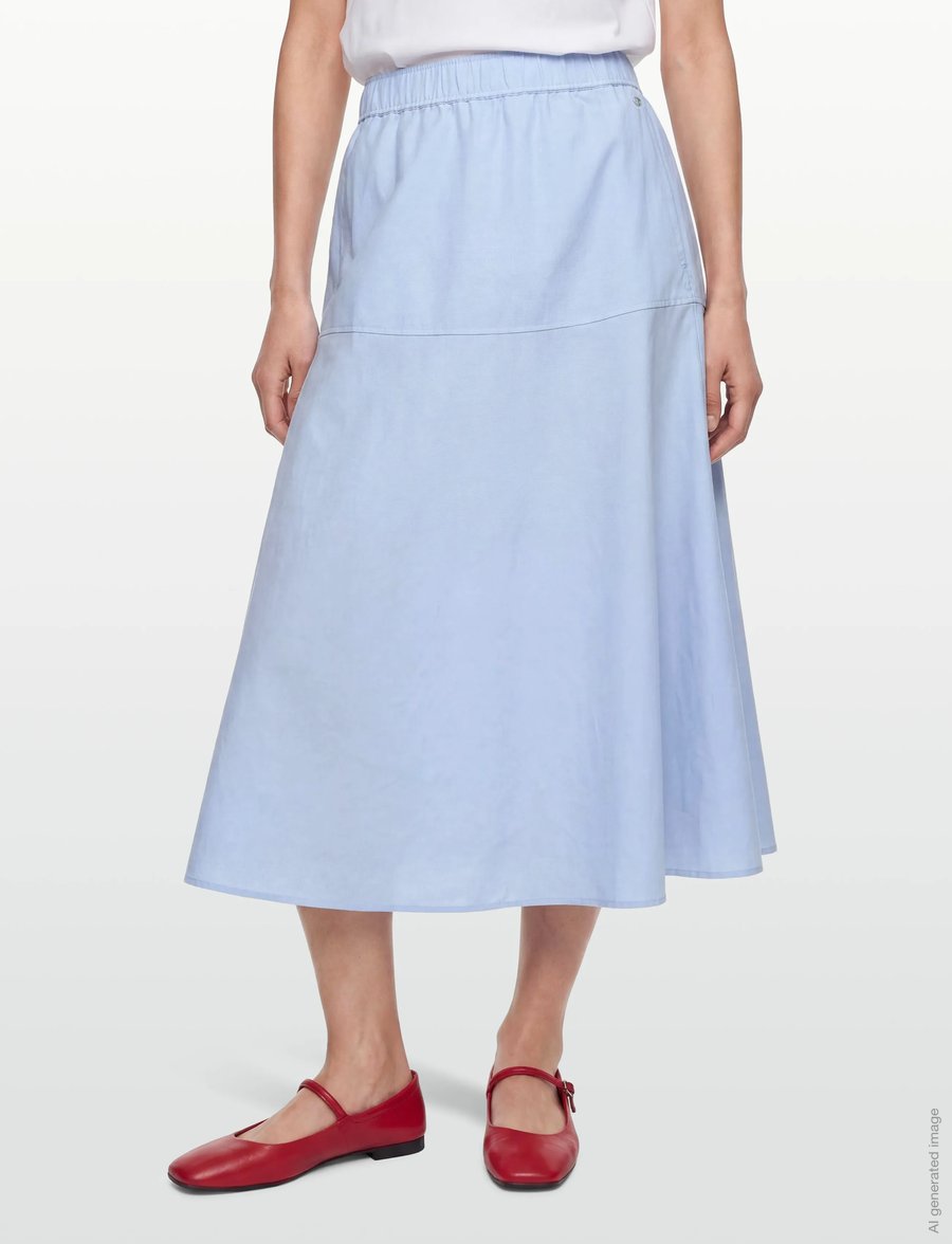 MOS MOSH - MMEllaja Alexis Skirt - midi-röcke - brunnera blue - 3