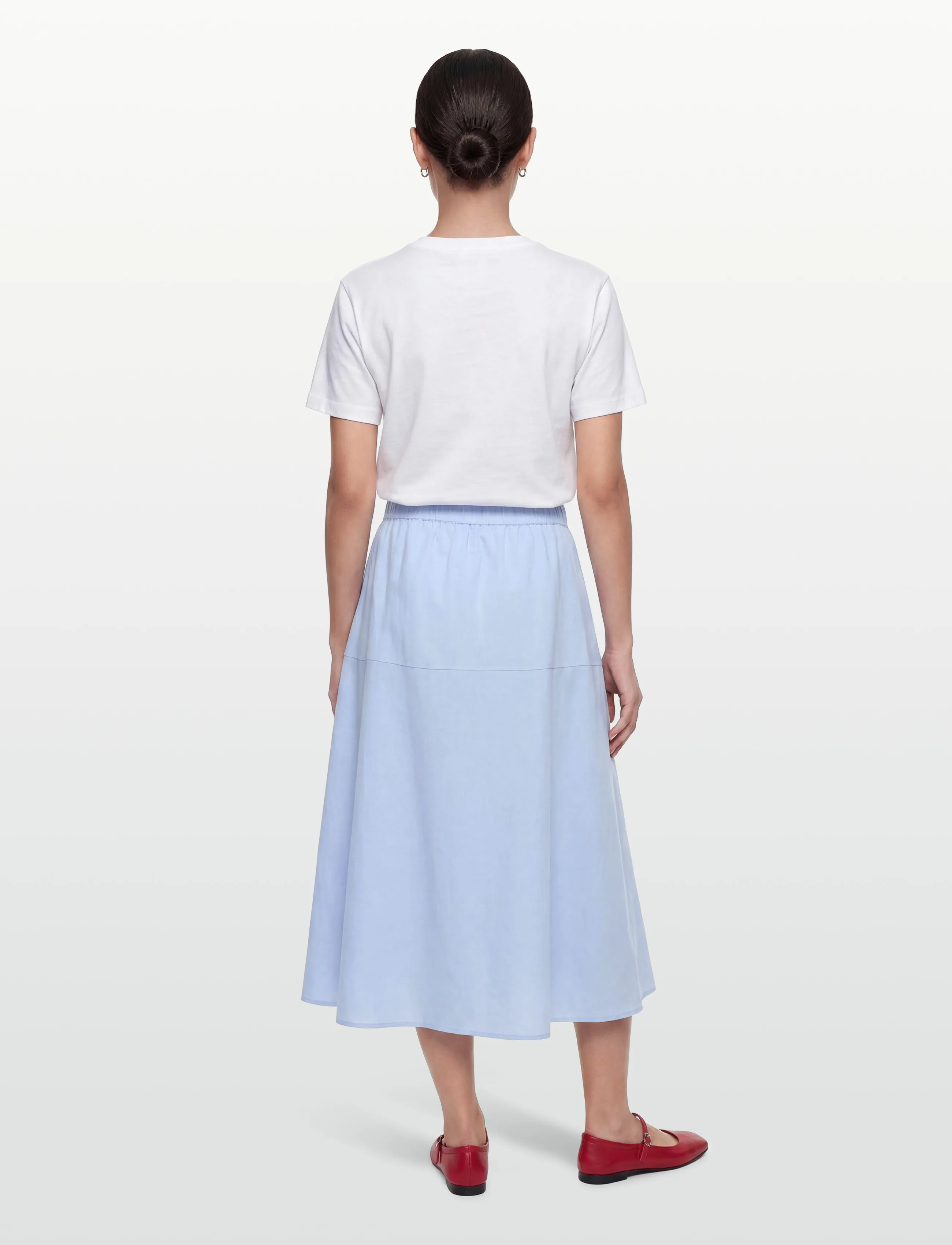 MOS MOSH - MMEllaja Alexis Skirt - midi-röcke - brunnera blue - 4