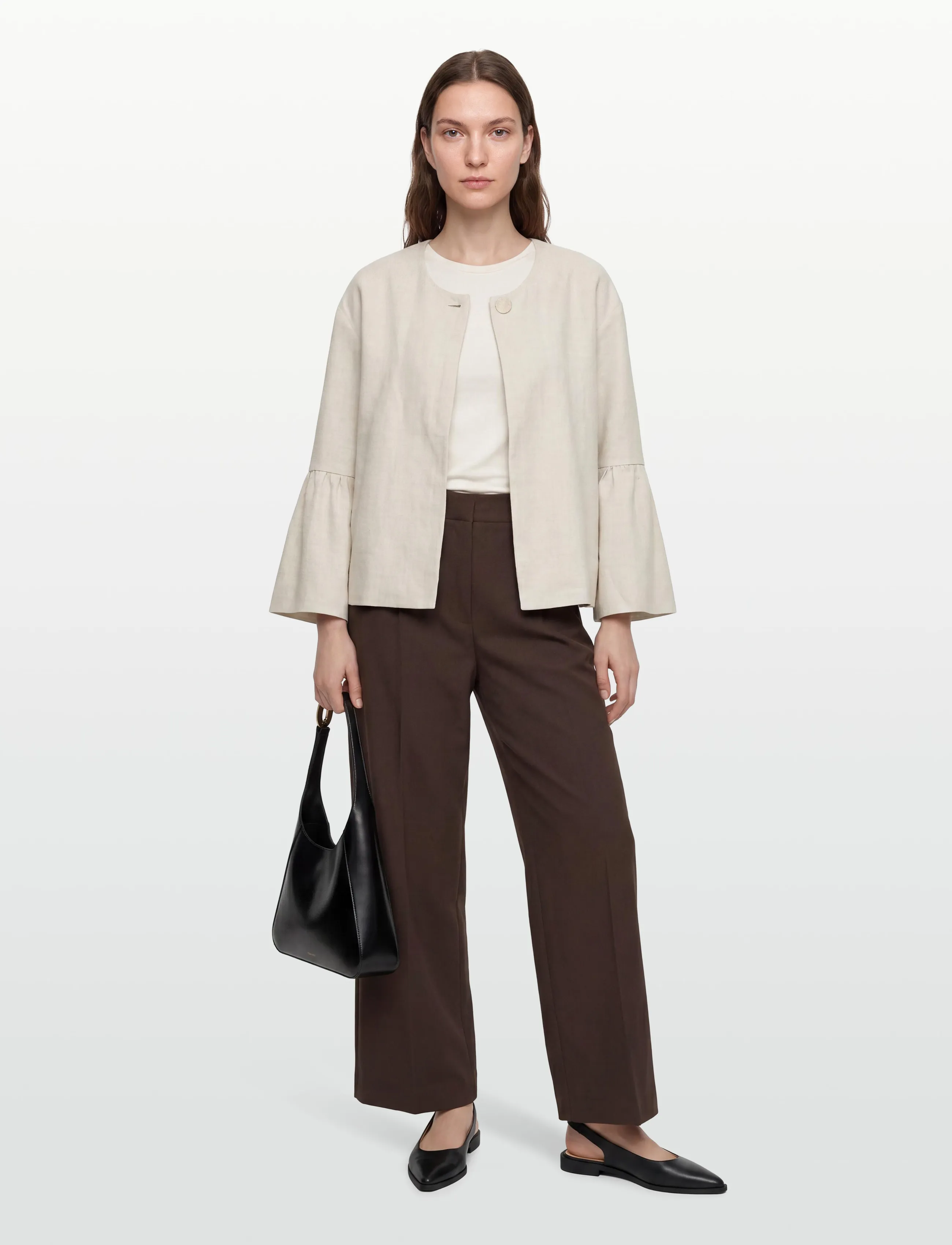 MOS MOSH Mmluca Bellini Jacket, Kvinder, Klokkeærmet Jakke, Beige, Str: L
