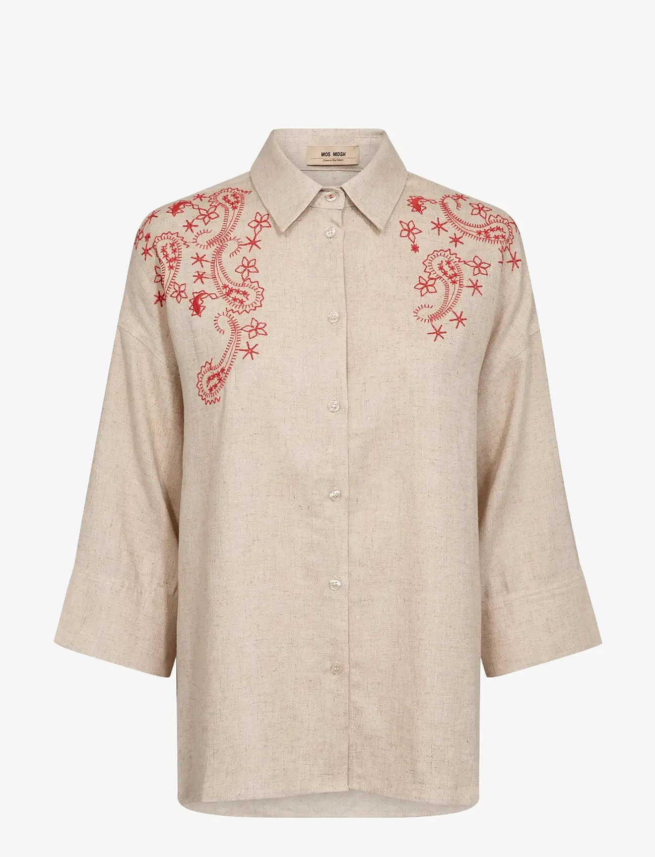 MOS MOSH - MMAudri Coleen Shirt - hørskjorter - clay - 1