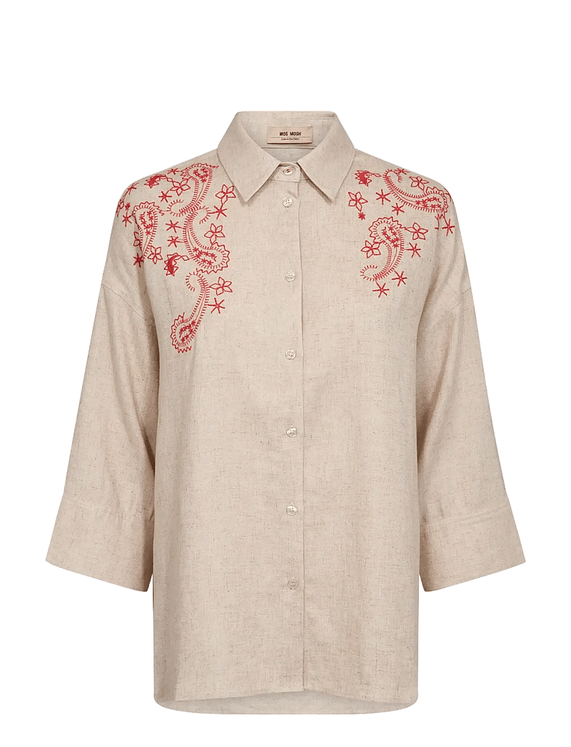 MOS MOSH - MMAudri Coleen Shirt - hørskjorter - clay - 1