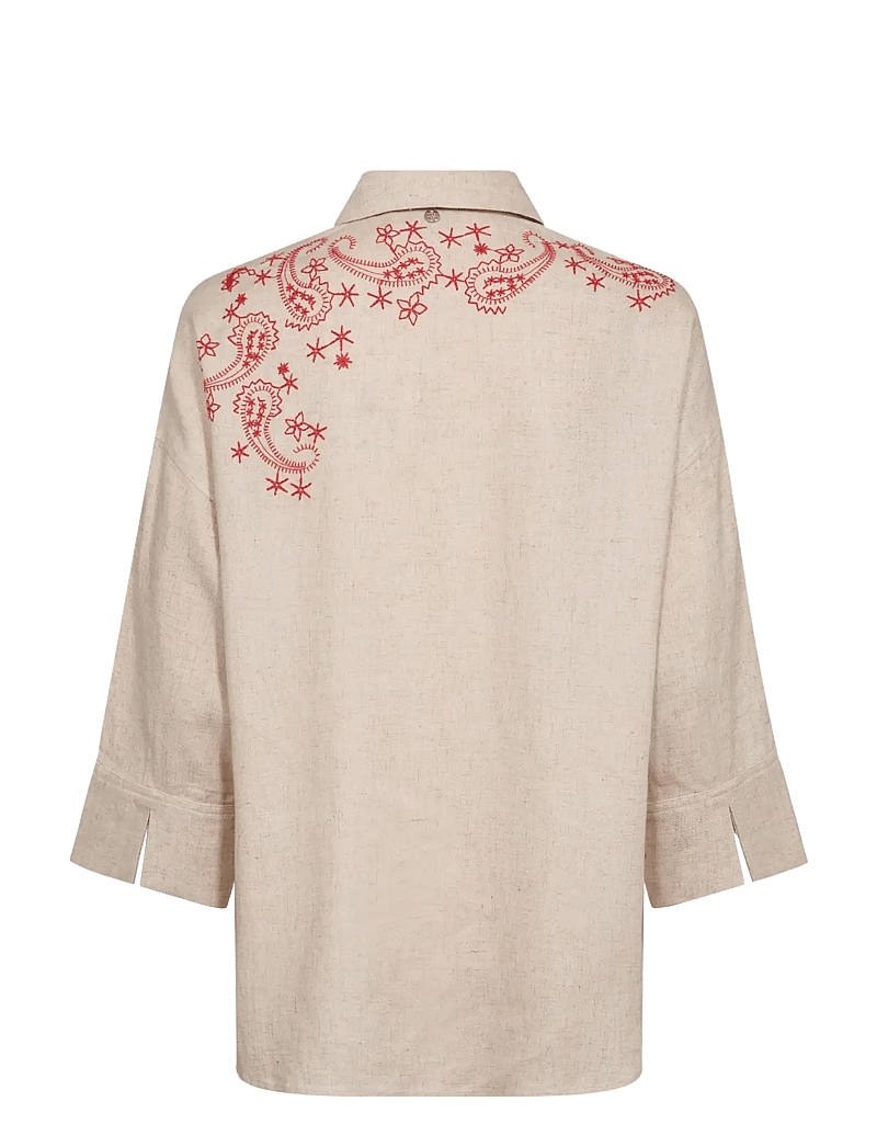 MOS MOSH - MMAudri Coleen Shirt - hørskjorter - clay - 2