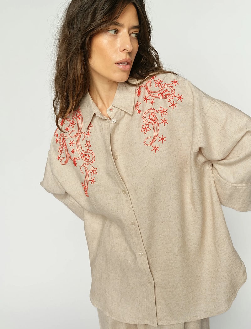 MOS MOSH - MMAudri Coleen Shirt - hørskjorter - clay - 3