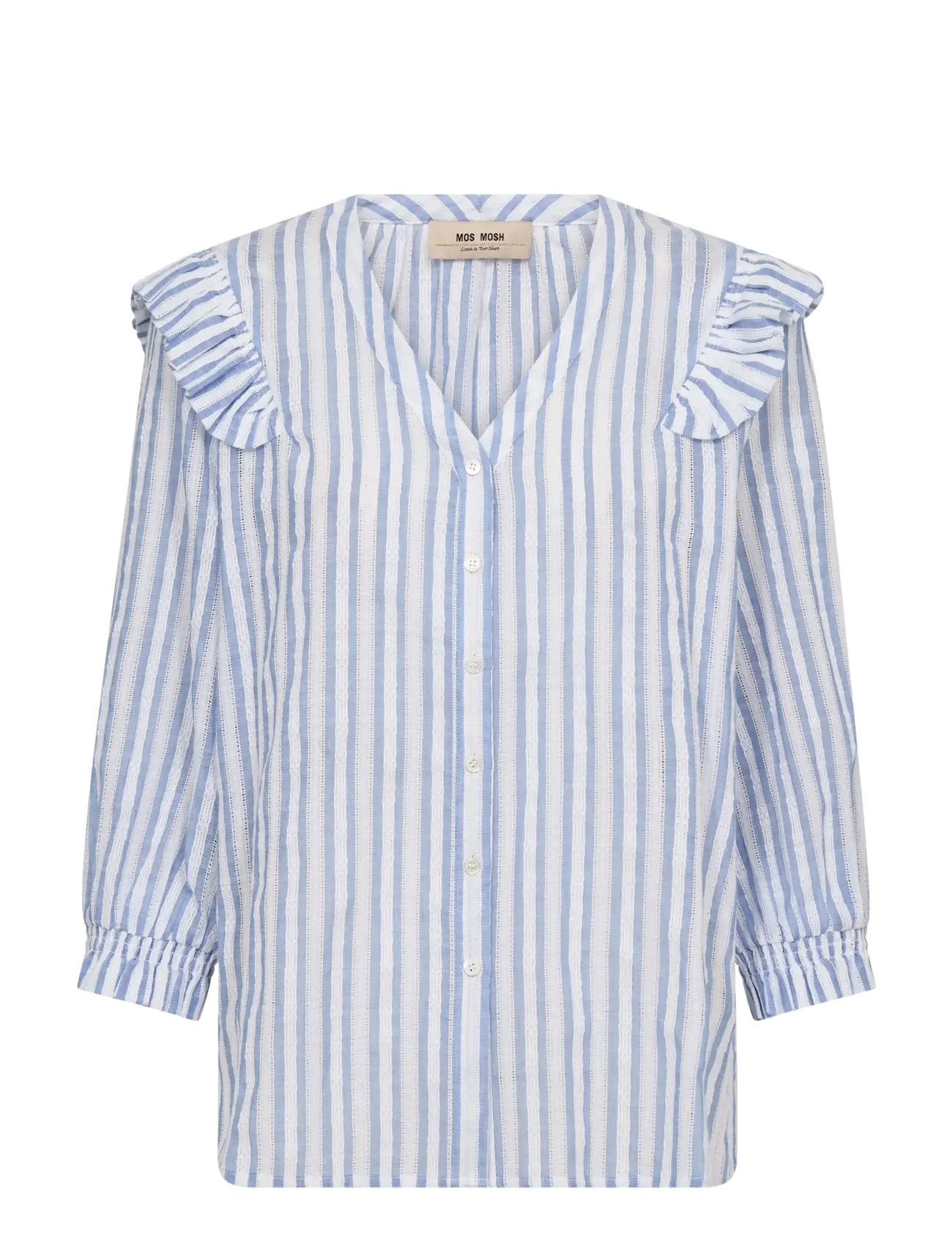 MOS MOSH MMDebby Stripe Shirt - Tøj - BRUNNERA BLUE / blue