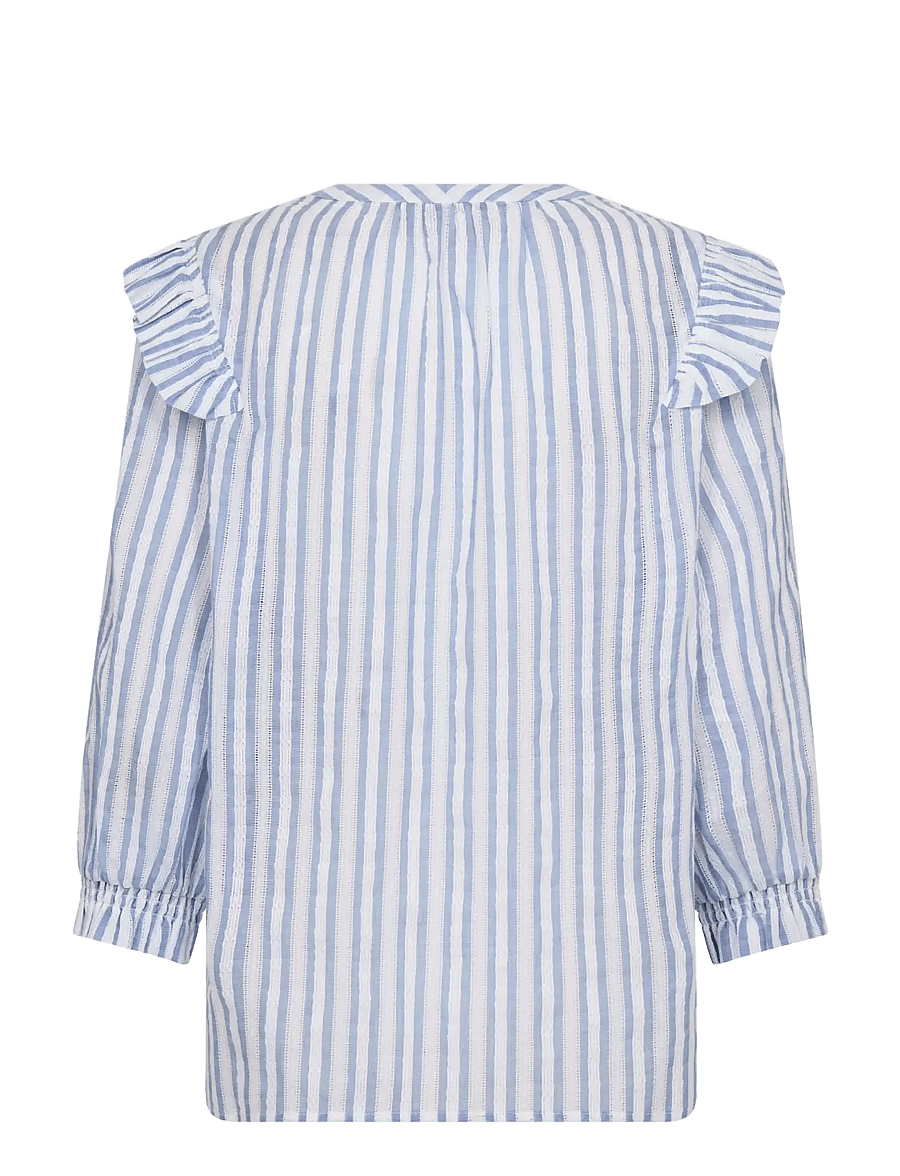 MOS MOSH - MMDebby Stripe Shirt - kurzärmlige hemden - brunnera blue - 2