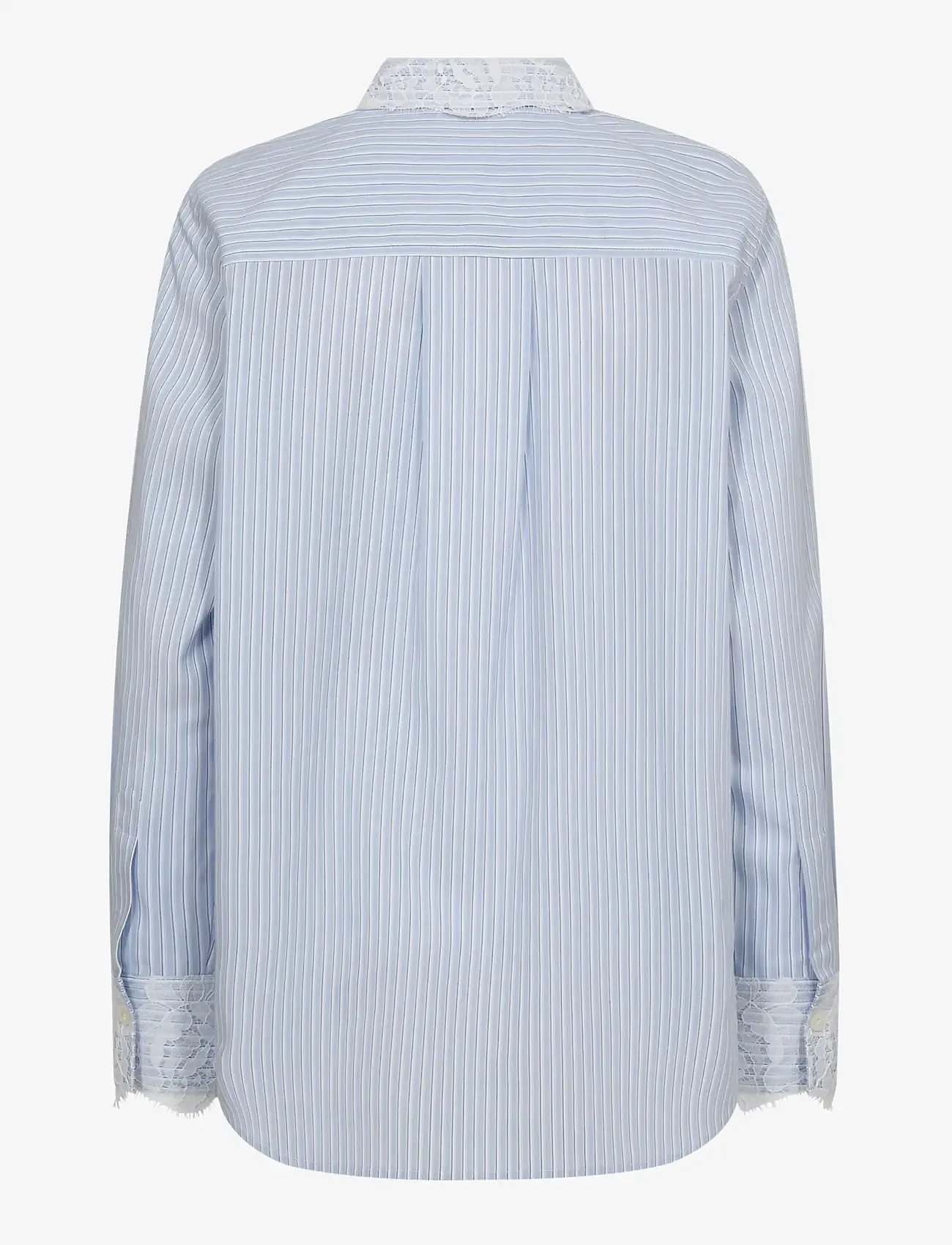 MOS MOSH - MMElinda Stripe Lace Shirt - langärmlige hemden - brunnera blue - 2