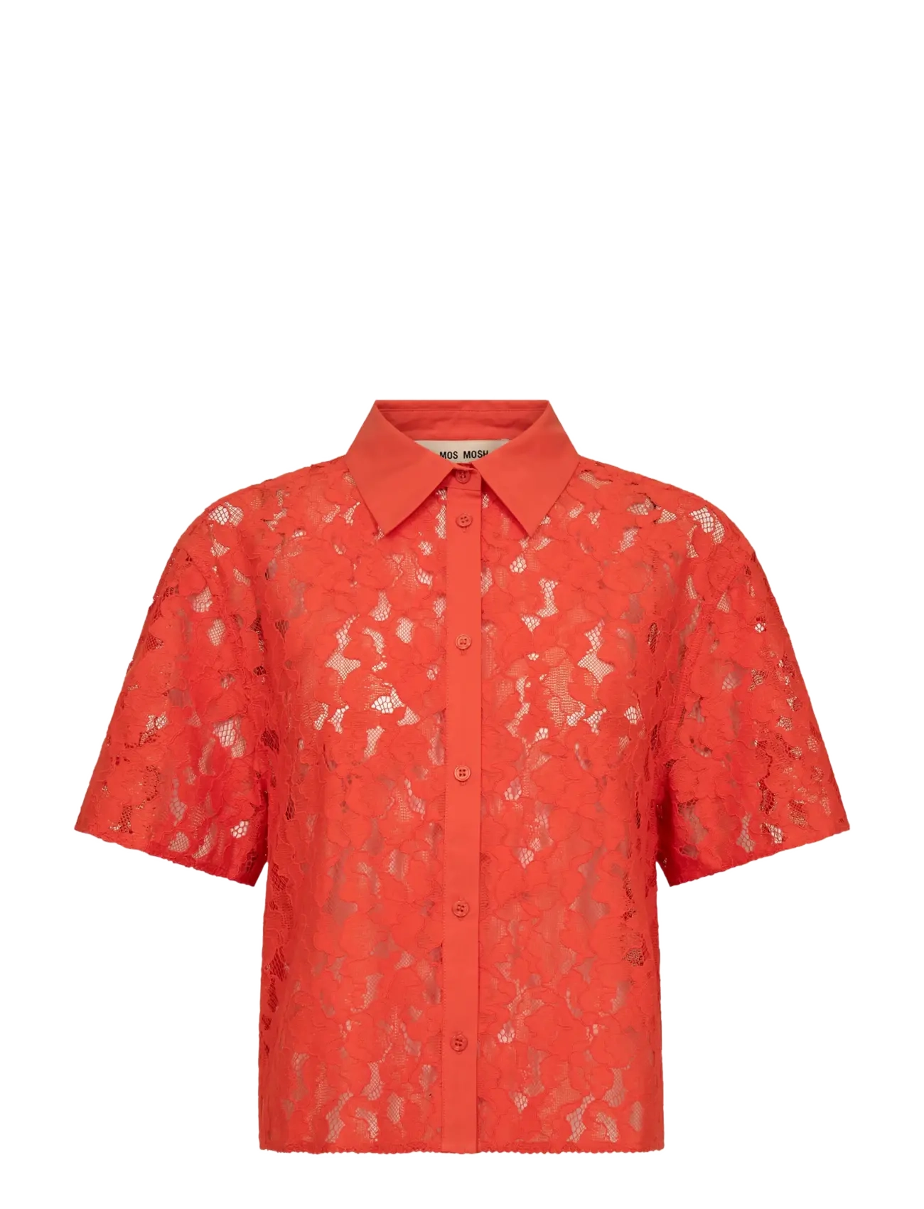 MOS MOSH Mmlia River Ss Strickjacke Shirt Coral - XL - Damen