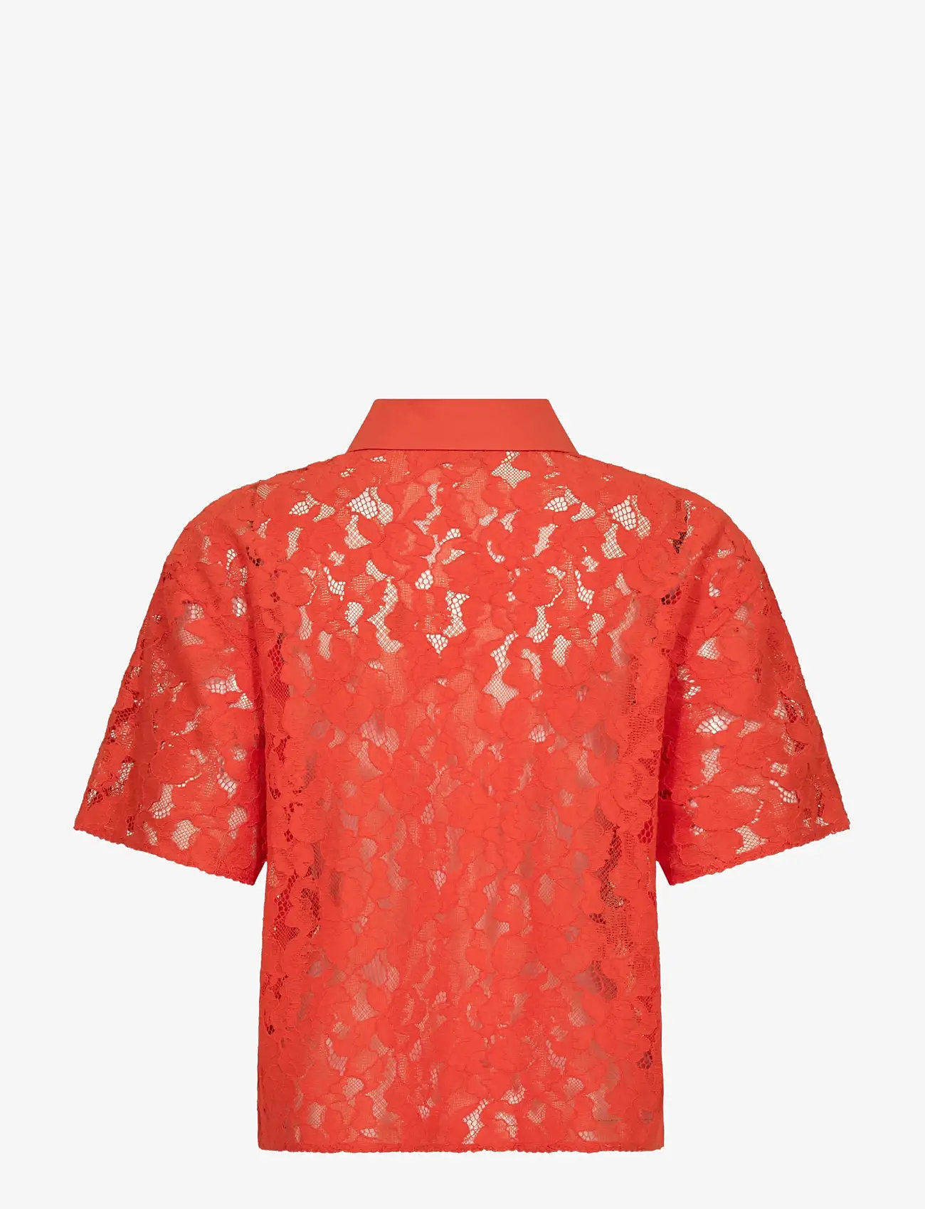 MOS MOSH - MMLia River SS Lace Shirt - lühikeste varrukatega särgid - spicy orange - 2