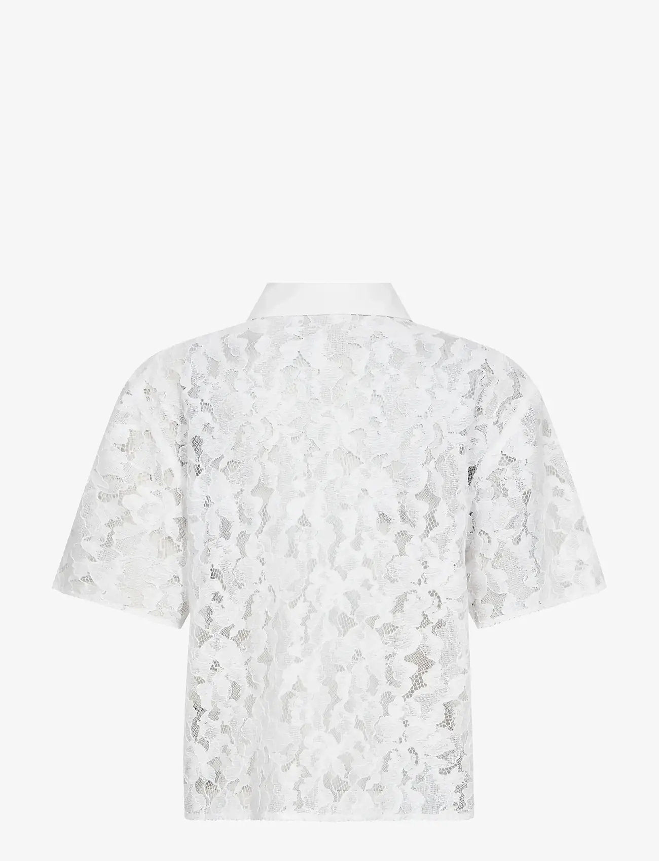 MOS MOSH - MMLia River SS Lace Shirt - short-sleeved shirts - white - 1