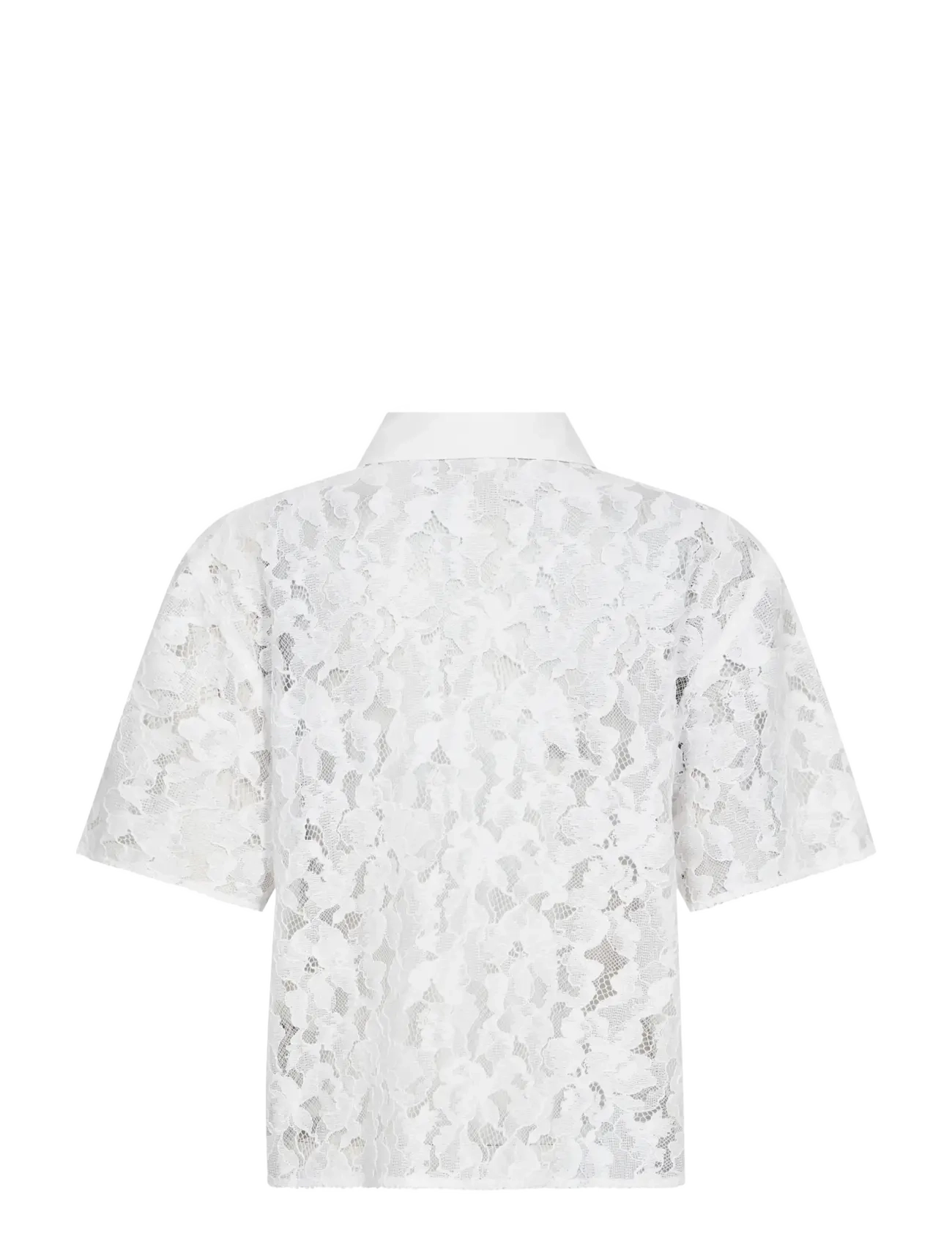 MOS MOSH - MMLia River SS Lace Shirt - lühikeste varrukatega särgid - white - 1