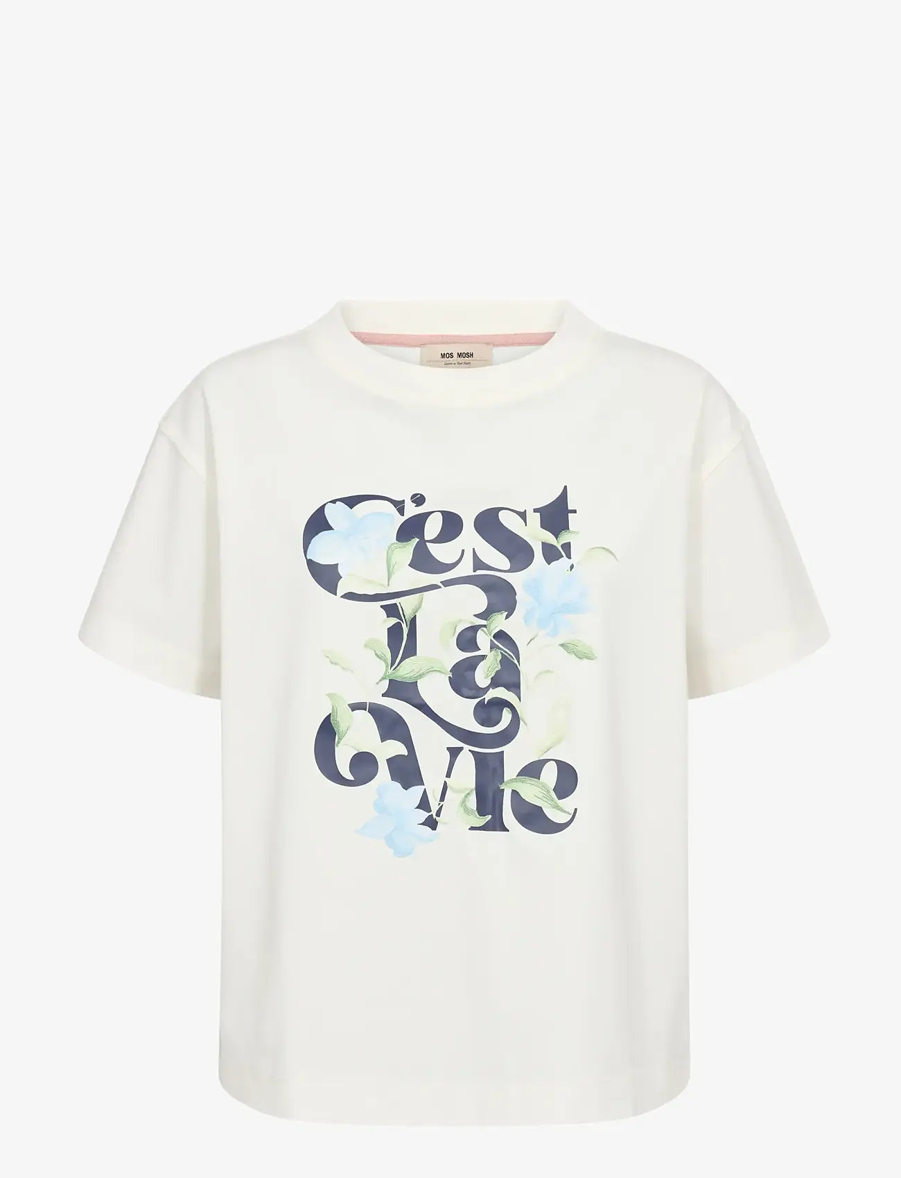 MOS MOSH - MMFlowish O-SS Tee - t-shirts - ecru - 0