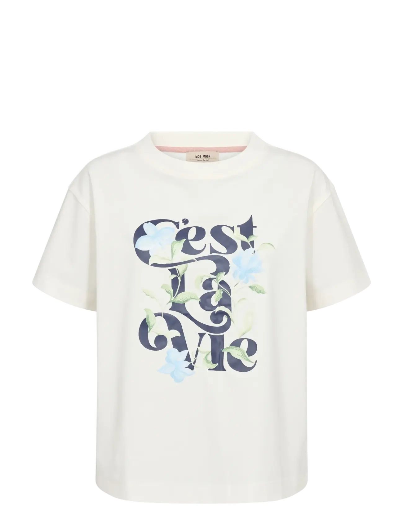MOS MOSH MMFlowish O-SS Tee - Riided - ECRU / cream