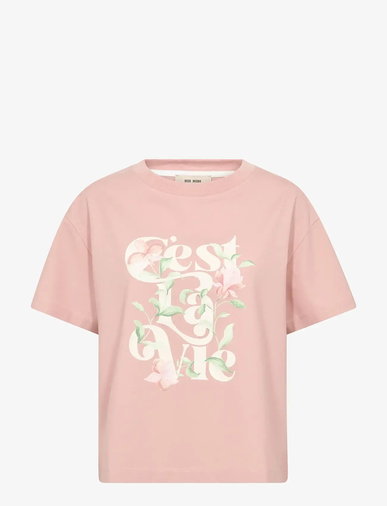 MOS MOSH - MMFlowish O-SS Tee - t-shirts - peachy - 1