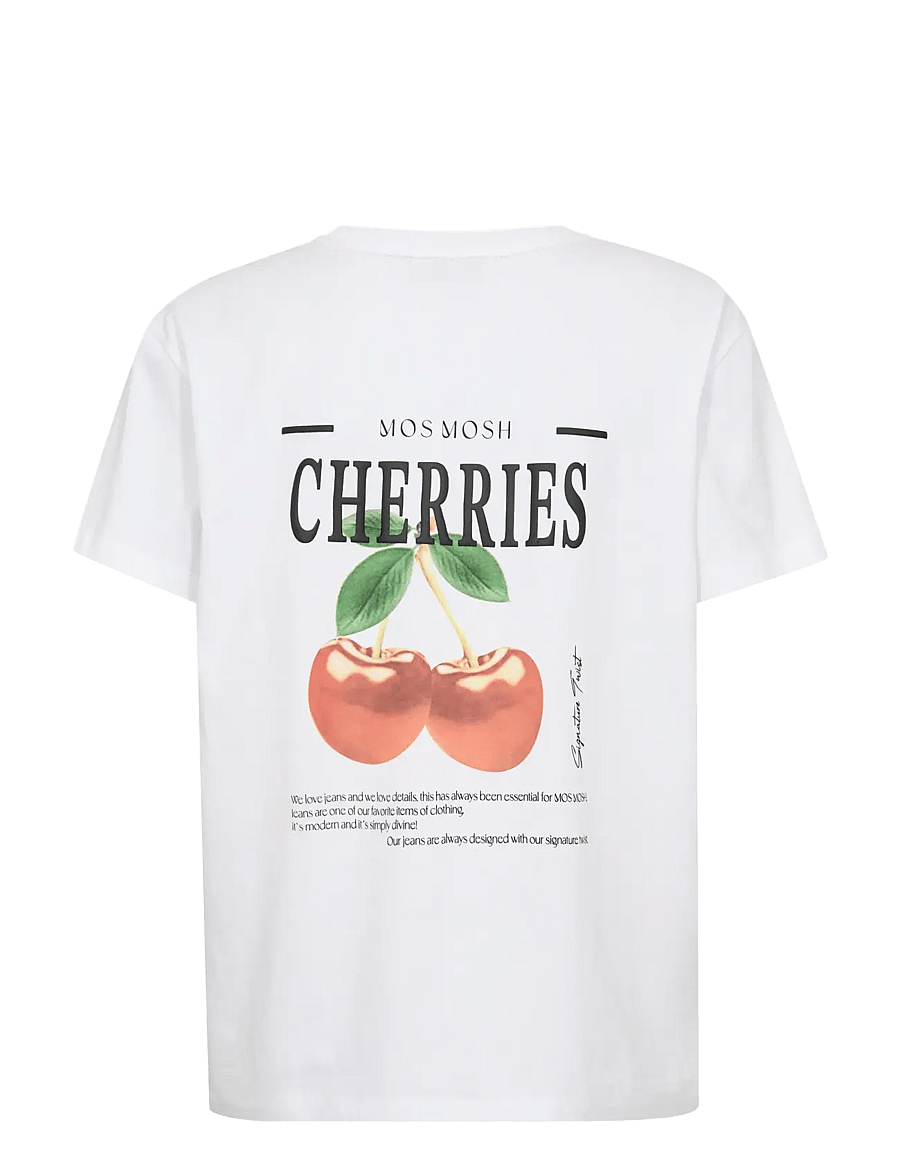 MOS MOSH - MMLail O-SS Cherry Tee - t-shirts - white - 2