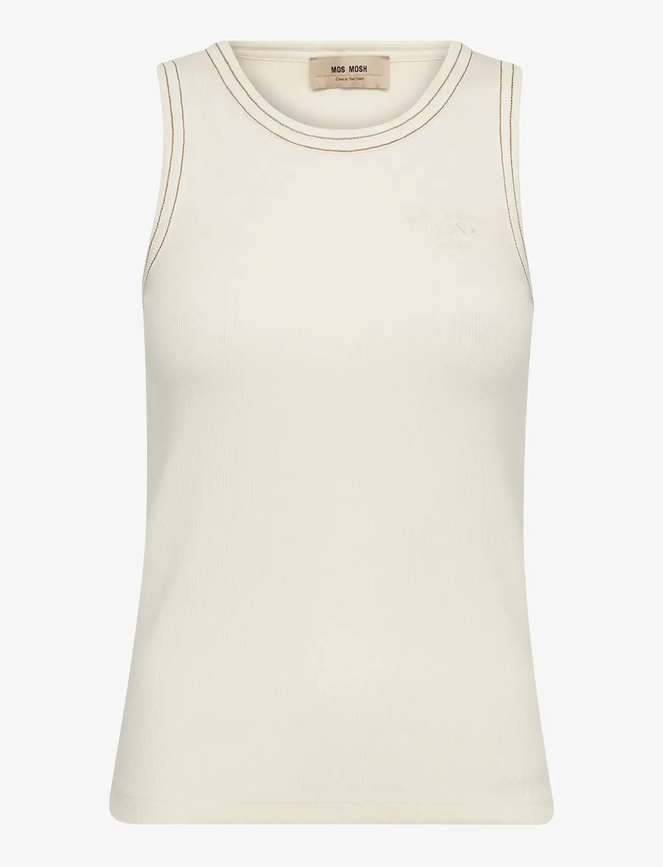 MOS MOSH - MMAra Rib Tank Top - Ärmellose tops - ecru - 1
