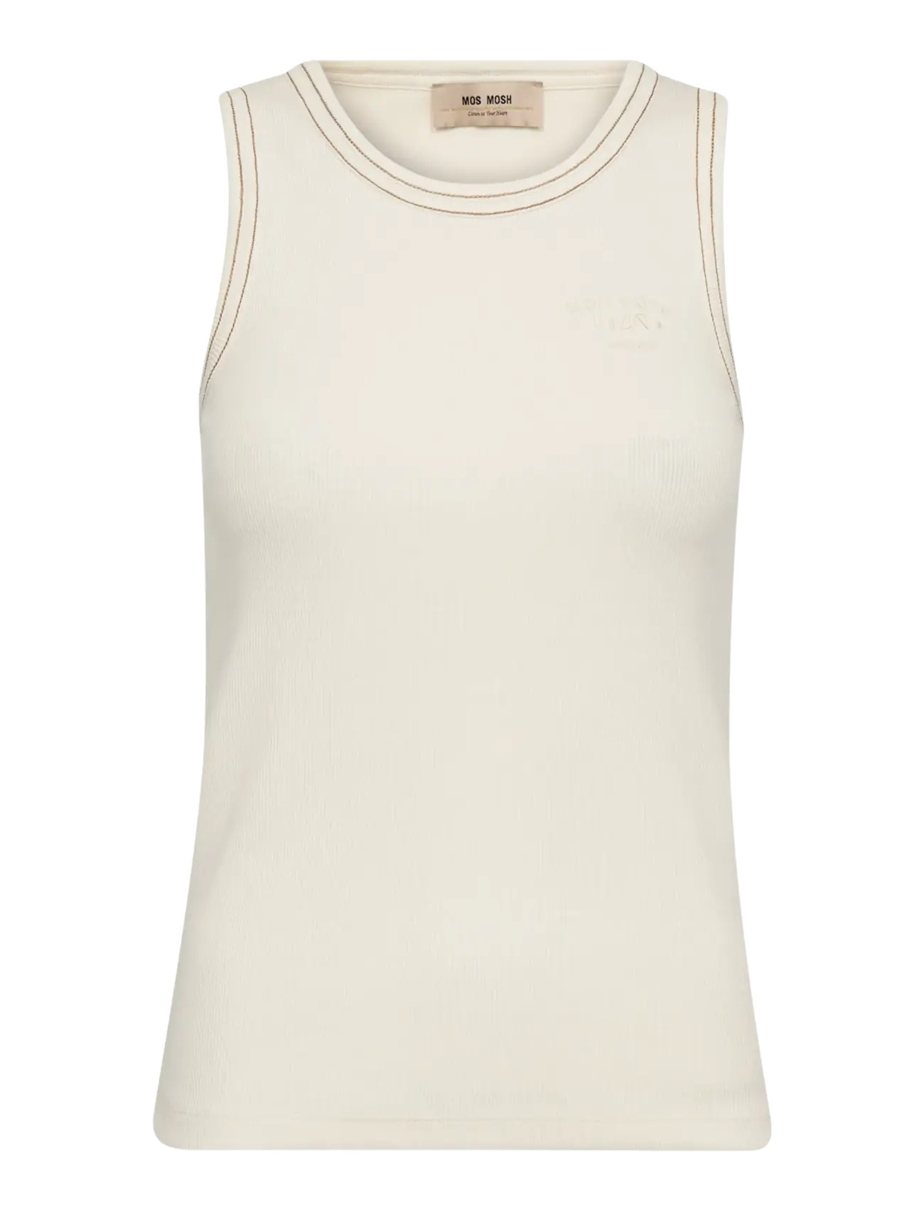 MOS MOSH MMAra Rib Tank Top - Tøj - ECRU / cream