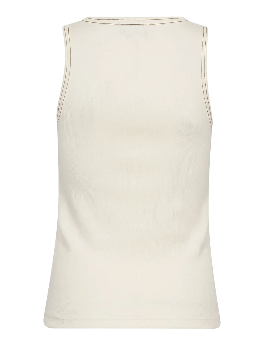 MOS MOSH - MMAra Rib Tank Top - linnen - ecru - 2