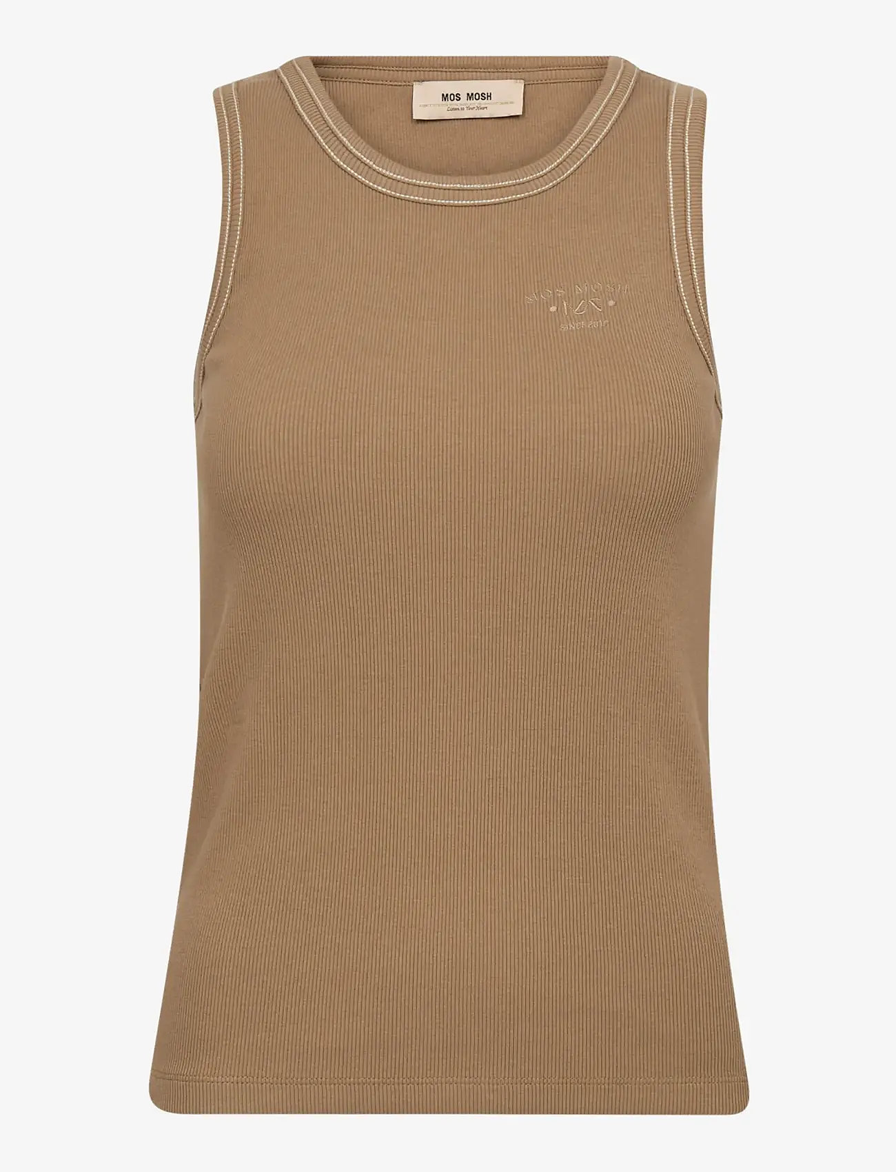 MOS MOSH - MMAra Rib Tank Top - tanktops - petrified oak - 1
