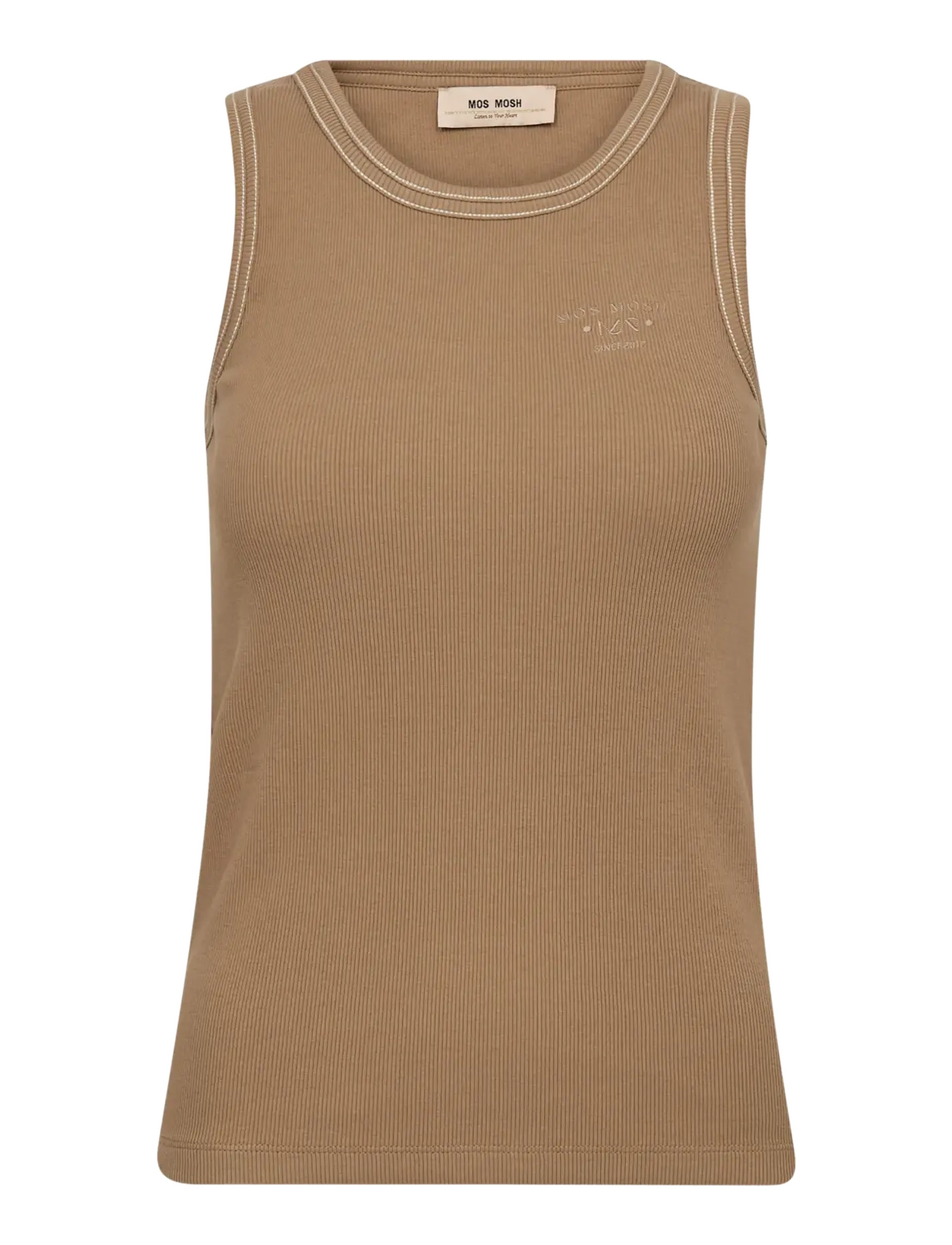 MOS MOSH MMAra Rib Tank Top - Tøj - PETRIFIED OAK / brown