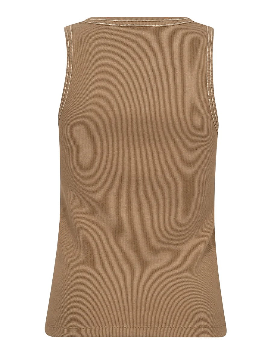 MOS MOSH - MMAra Rib Tank Top - varrukateta topid - petrified oak - 2