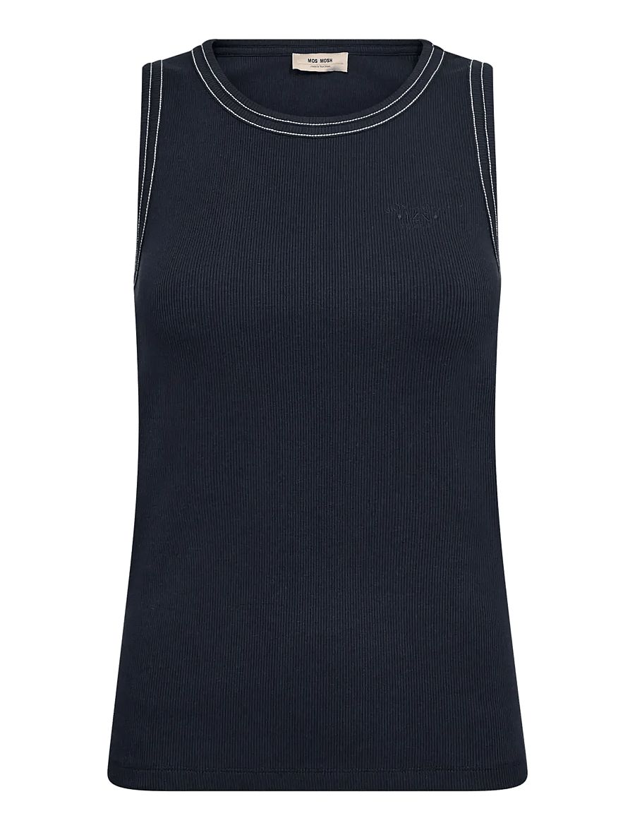 MOS MOSH - MMAra Rib Tank Top - sleeveless tops - salute navy - 0