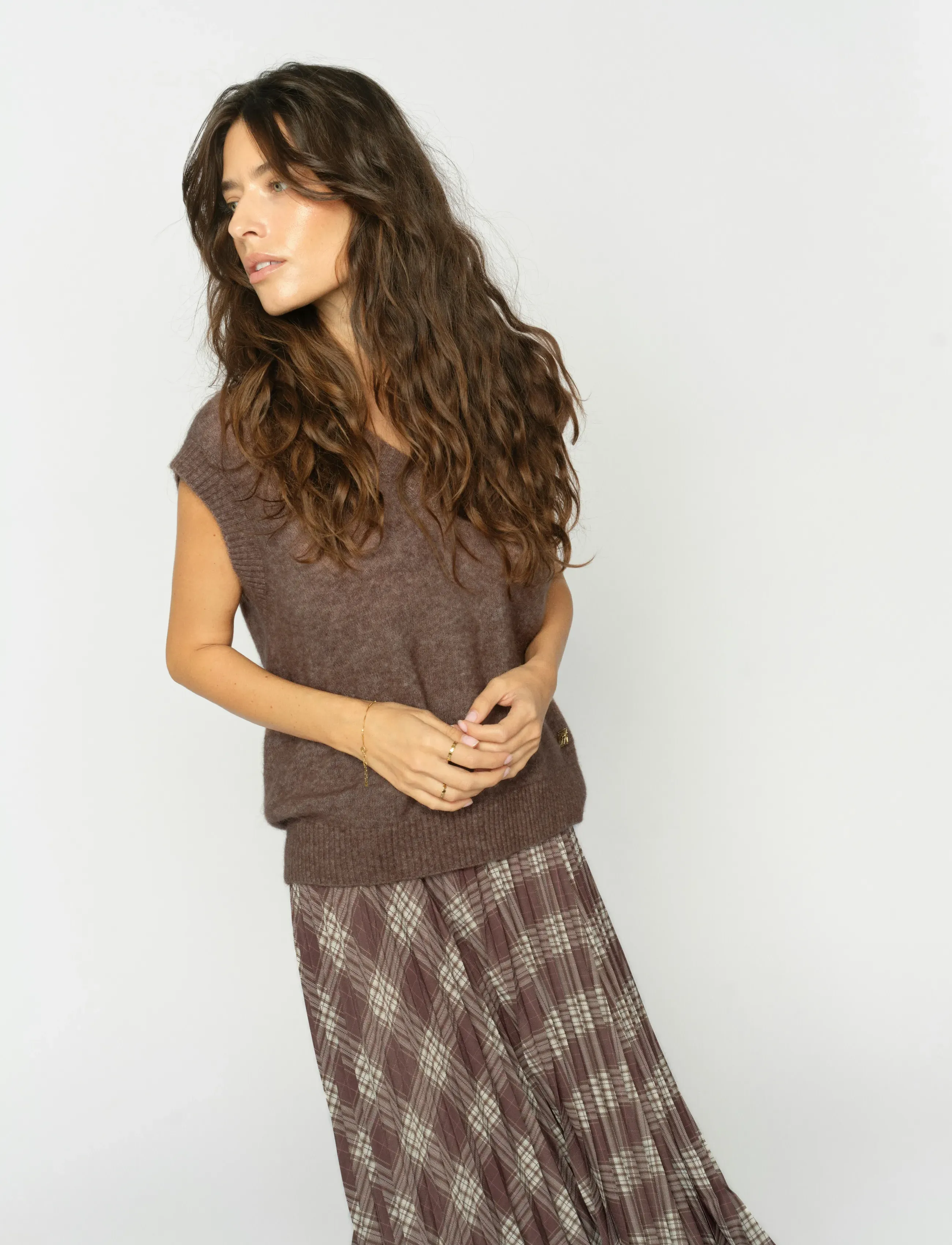 MOS MOSH - MMChari Chaz Skirt - midi-röcke - coffee quartz - 3