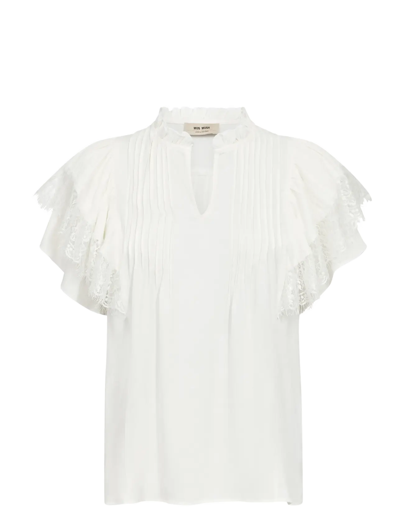 MOS MOSH MMWea Flowish Blouse - Riided - ECRU / white