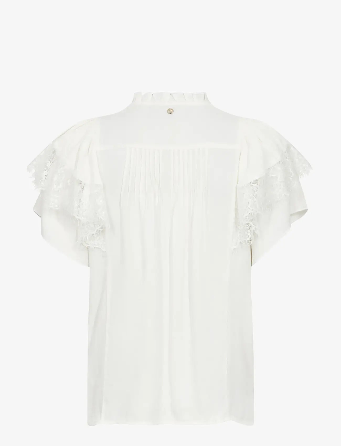 MOS MOSH - MMWea Flowish Blouse - kurzämlige blusen - ecru - 1