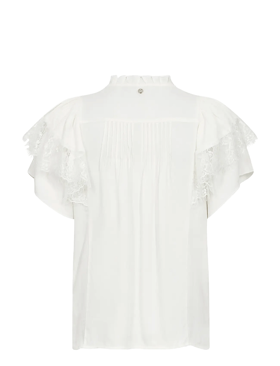 MOS MOSH - MMWea Flowish Blouse - kurzärmelige blusen - ecru - 2