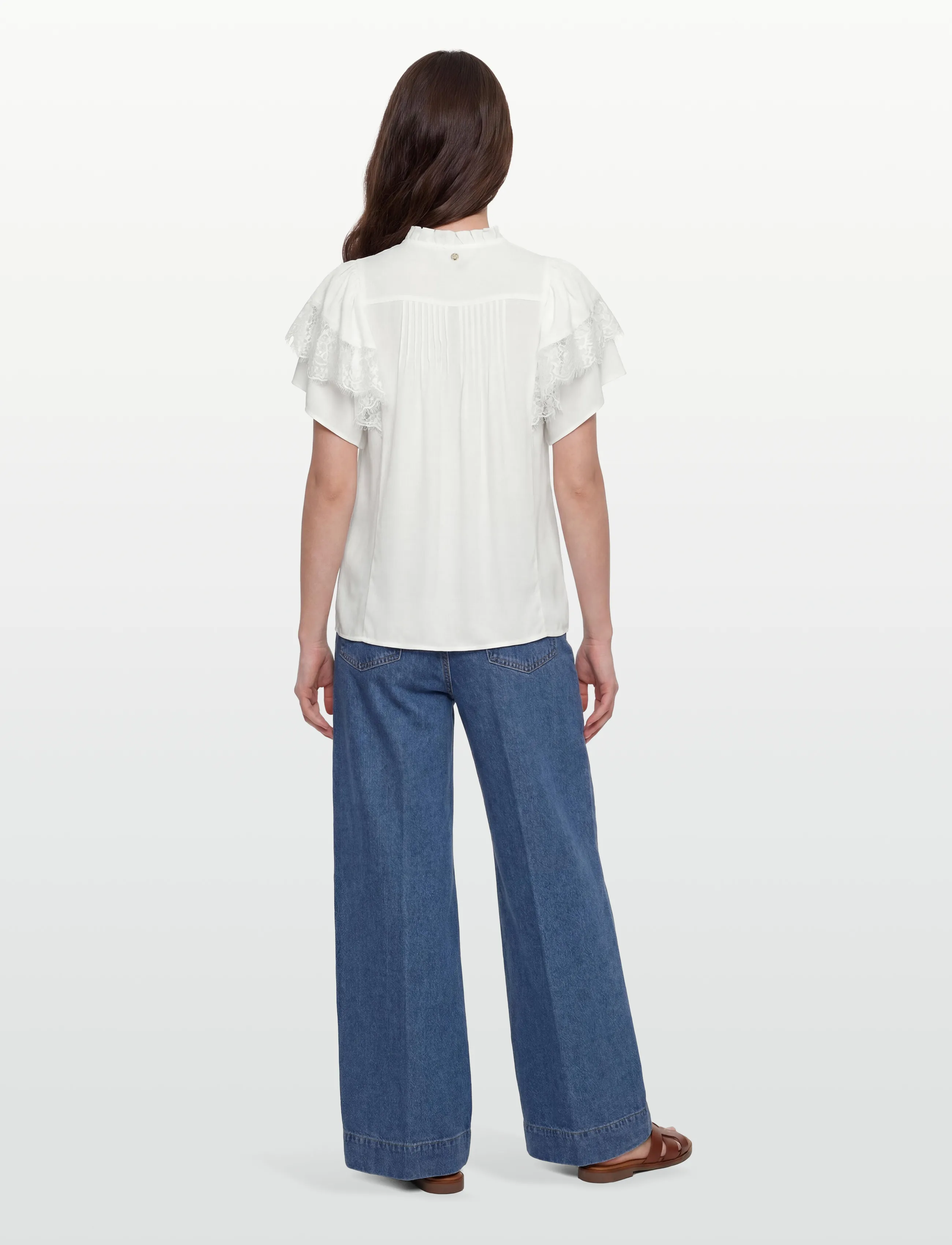 MOS MOSH - MMWea Flowish Blouse - kurzärmelige blusen - ecru - 4