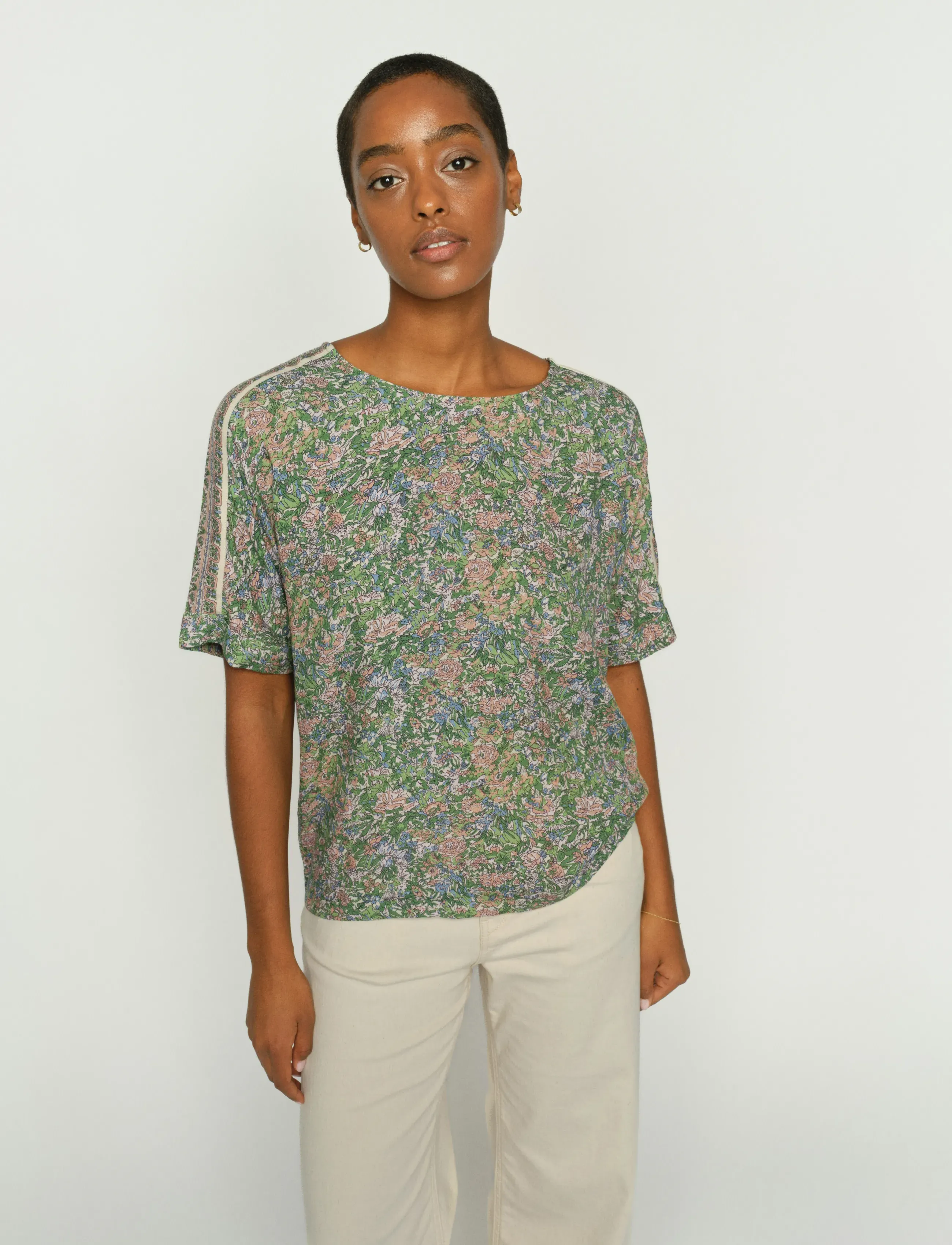 MOS MOSH Mmpalma Flowish Orchid Blouse, L, Multi/patterned, Bluser > Kortærmede, Dame