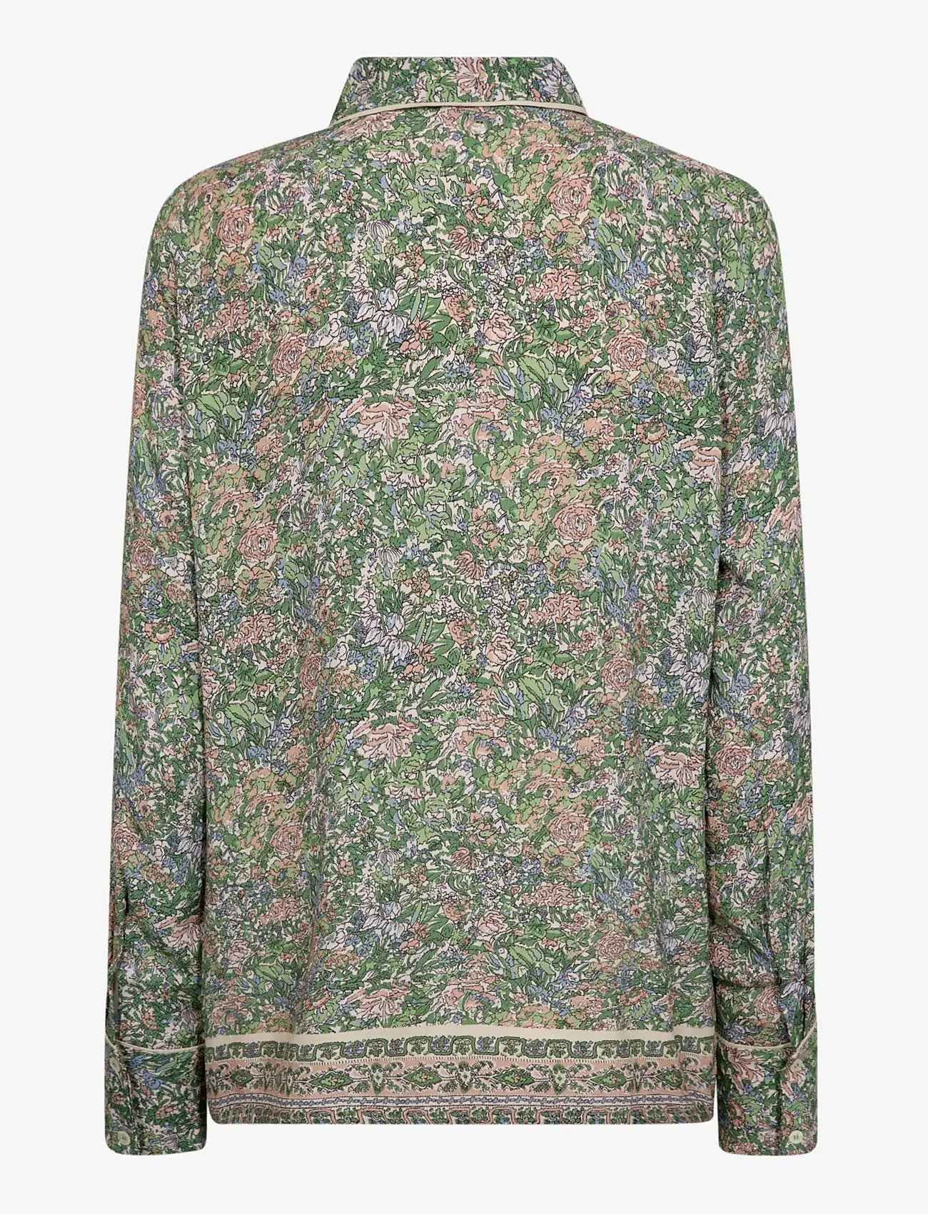 MOS MOSH - MMKana Flowish Orchid Shirt - langærmede skjorter - turf green - 2