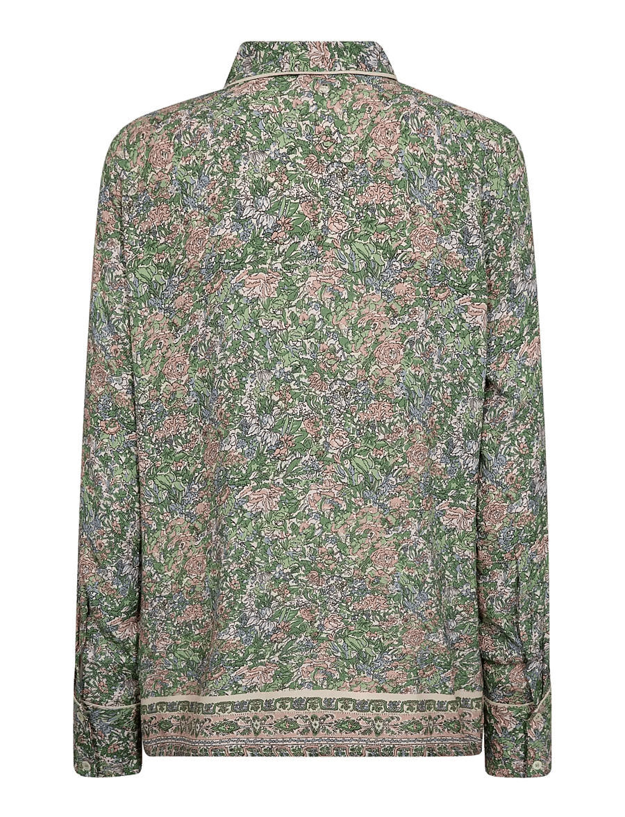 MOS MOSH - MMKana Flowish Orchid Shirt - turf green - 2