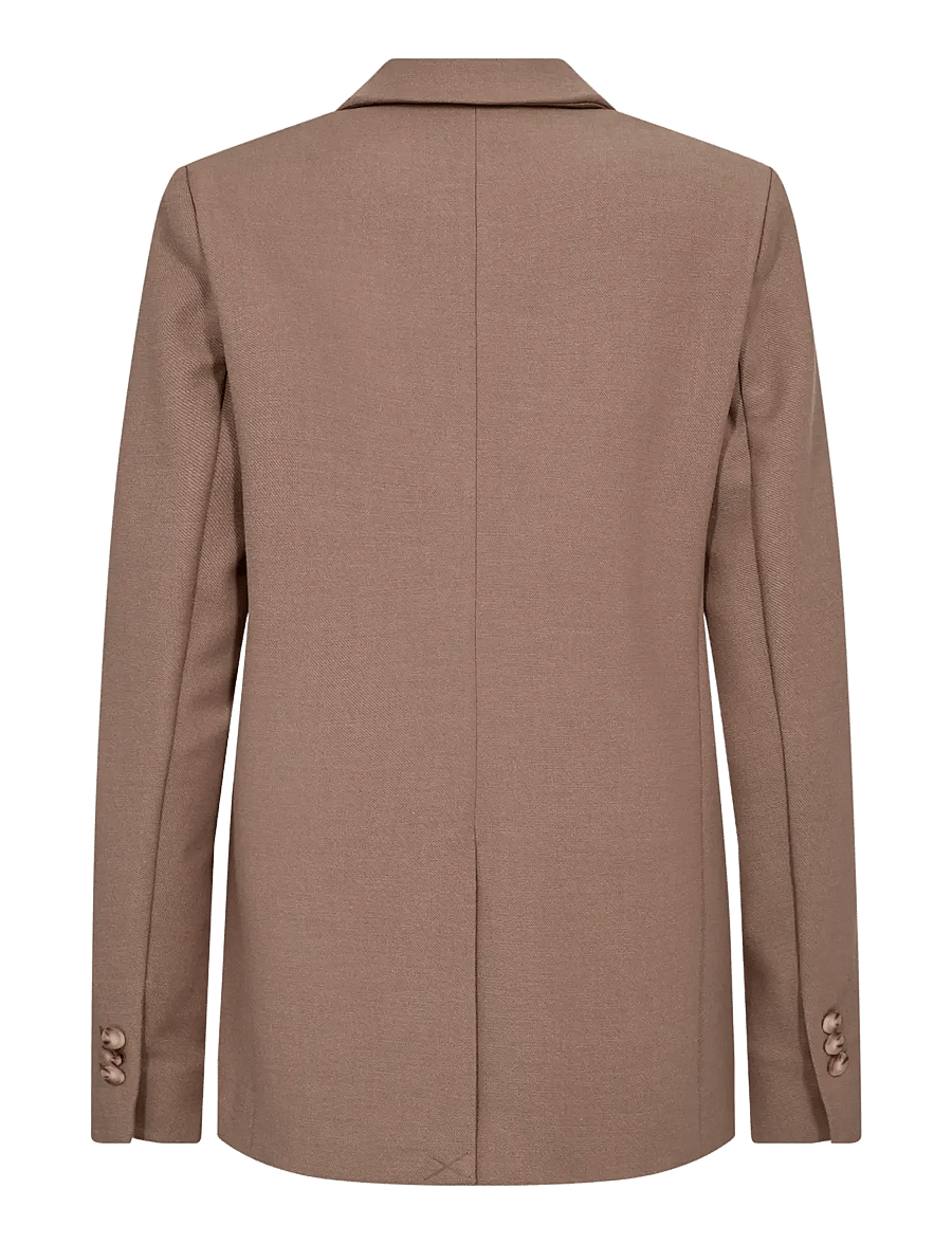 MOS MOSH - MMPhebs Polly Blazer - enkelknäppta kavajer - coffee quartz - 2