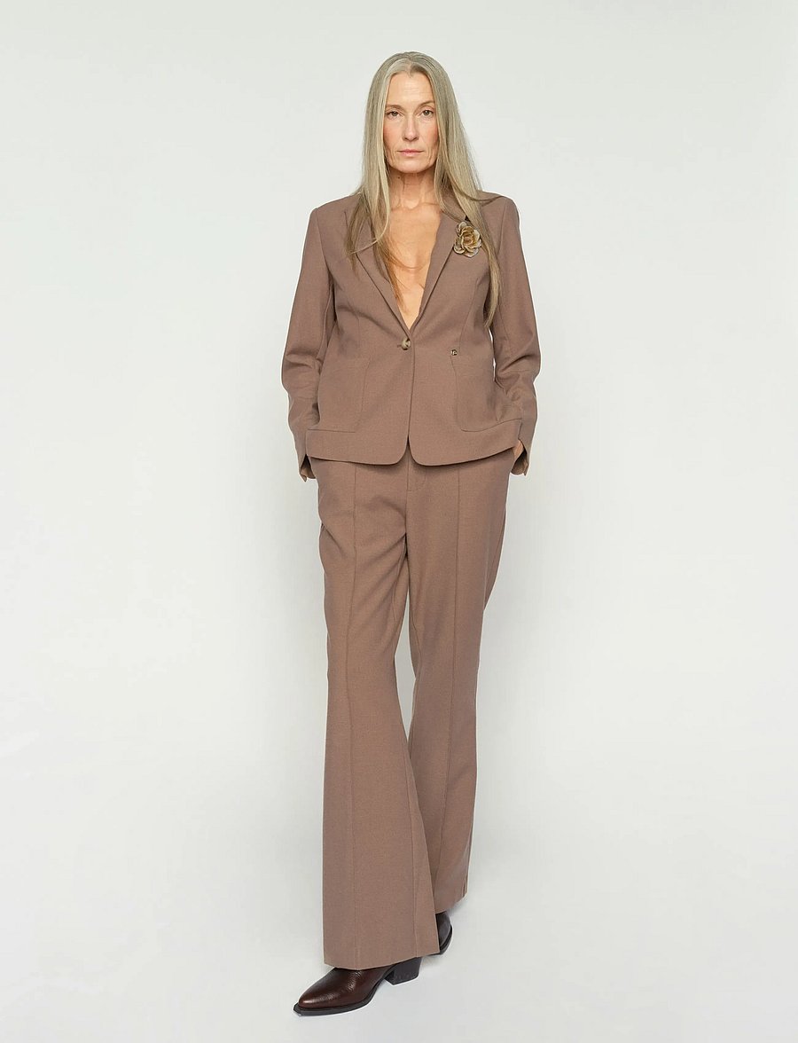 MOS MOSH - MMRhys Polly Pant - flare bukser - coffee quartz - 0