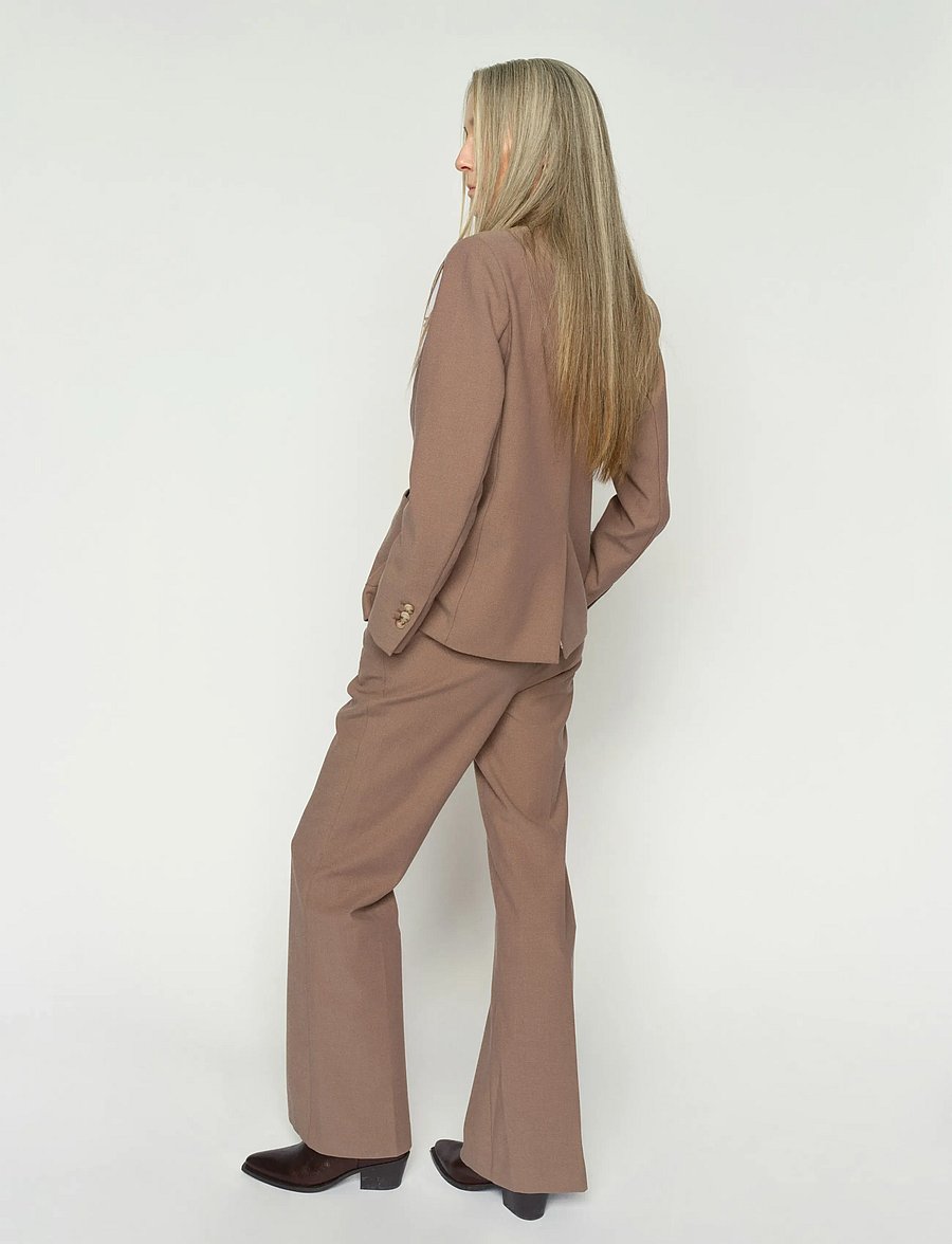 MOS MOSH - MMRhys Polly Pant - flare bukser - coffee quartz - 3