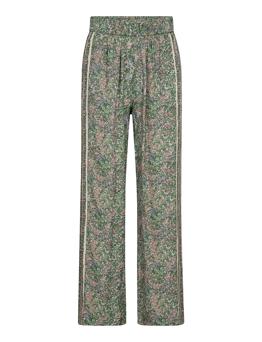 MOS MOSH - MMBala Flowish Orchid Pant - raka byxor - turf green - 1