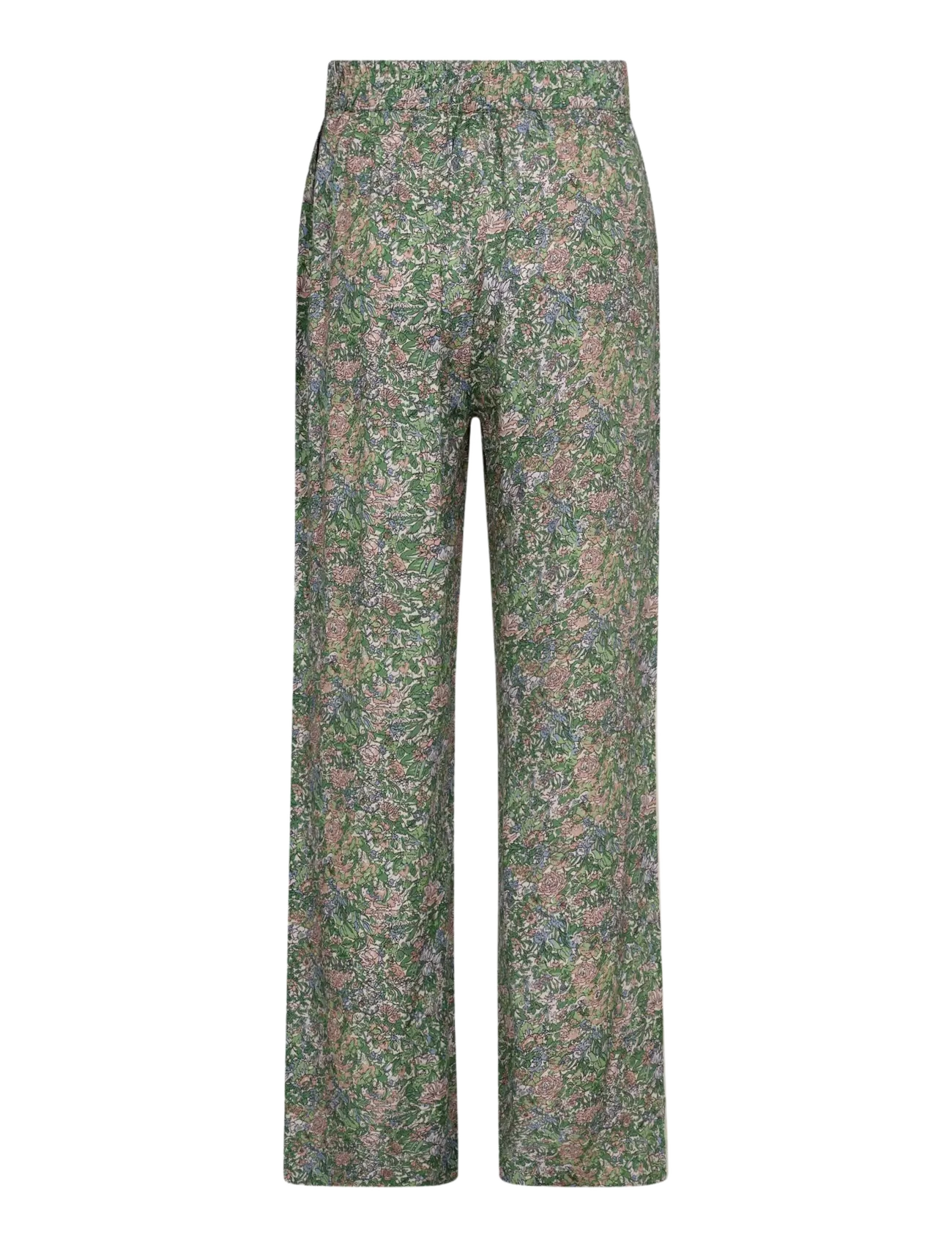 MOS MOSH - MMBala Flowish Orchid Pant - straight leg trousers - turf green - 2