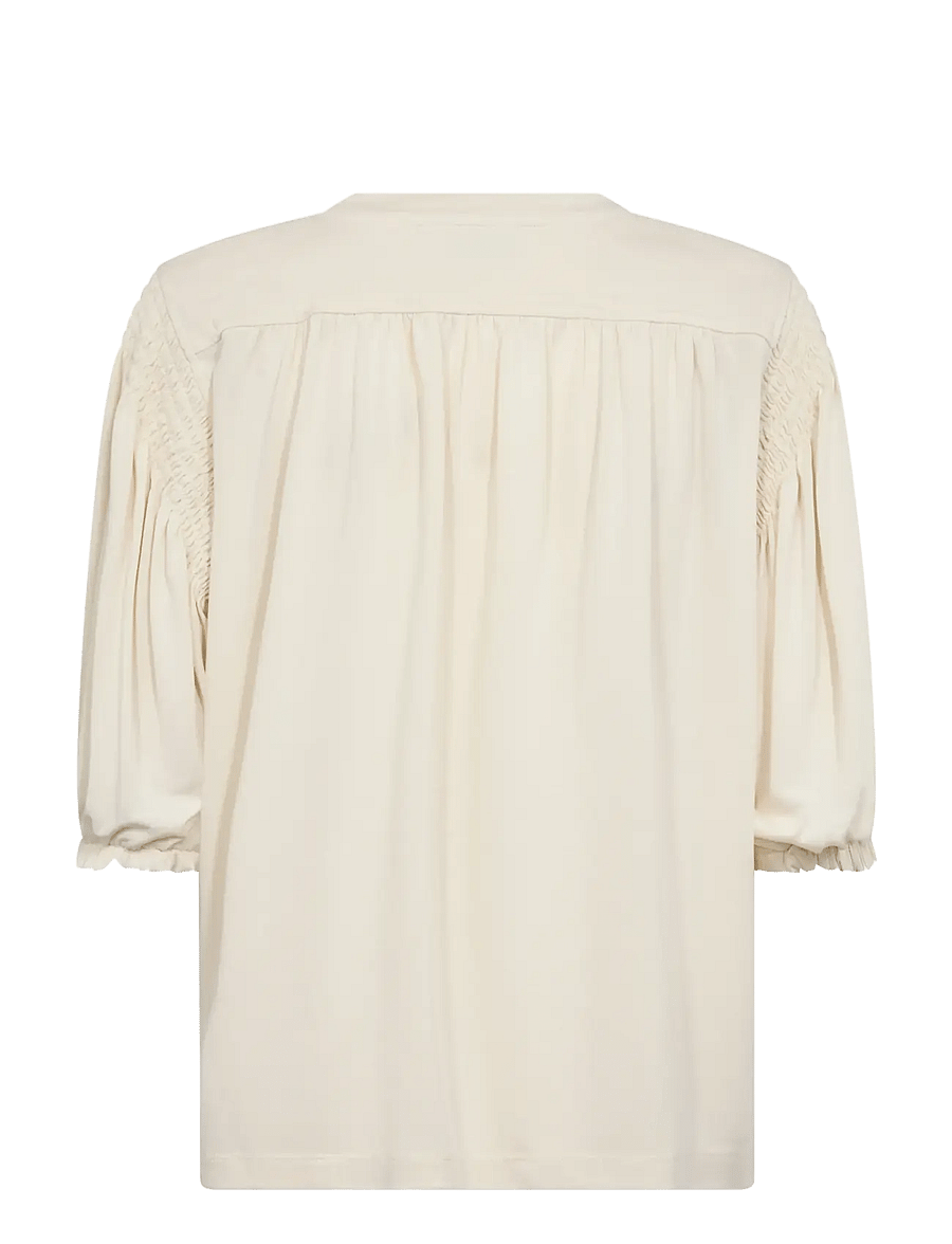 MOS MOSH - MMJewi 3/4 Sleeve O-neck Tee - kurzärmelige blusen - ecru - 1