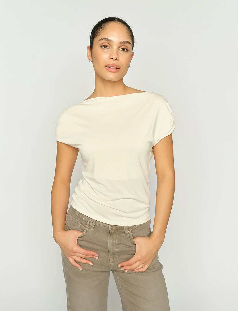 MOS MOSH - MMShima Solid Sleeveless Tee - t-paidat - ecru - 3